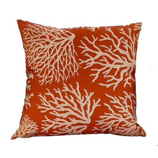 Berry Crest Vineyard Red and Beige Luxury Throw Pillow - Plutus Brands