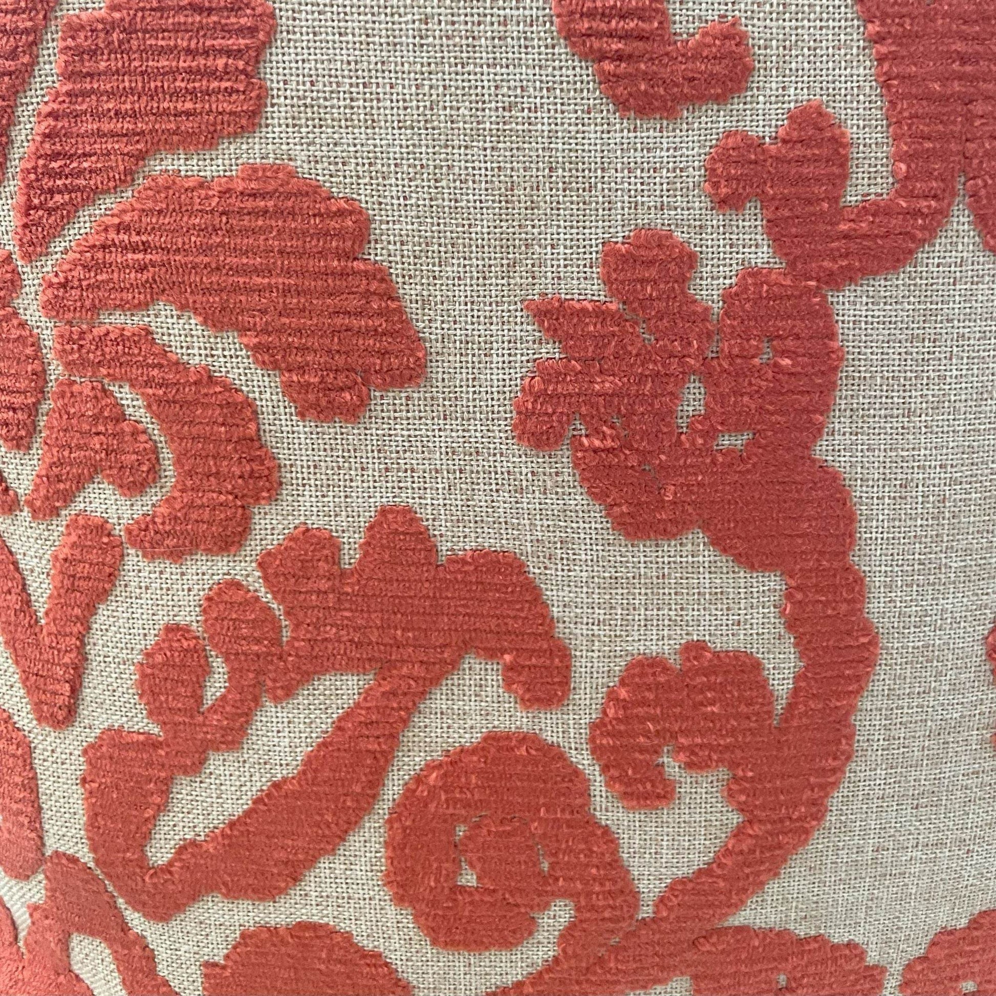 Fire Ridge Orange Floral Luxury Throw Pillow - Plutus Brands