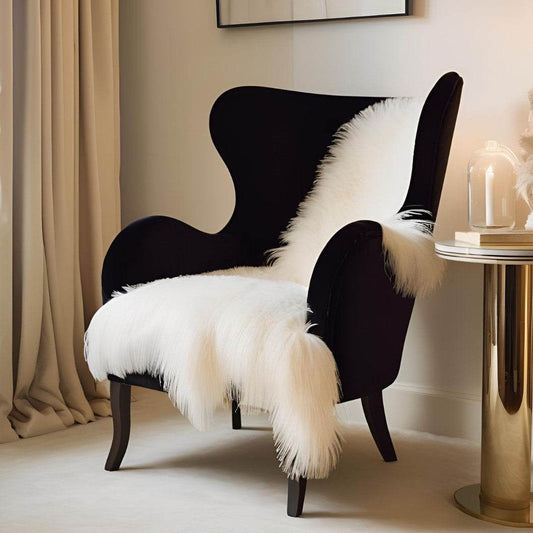 Off-White Mongolian Faux Fur Luxury Throw - Plutus Brands