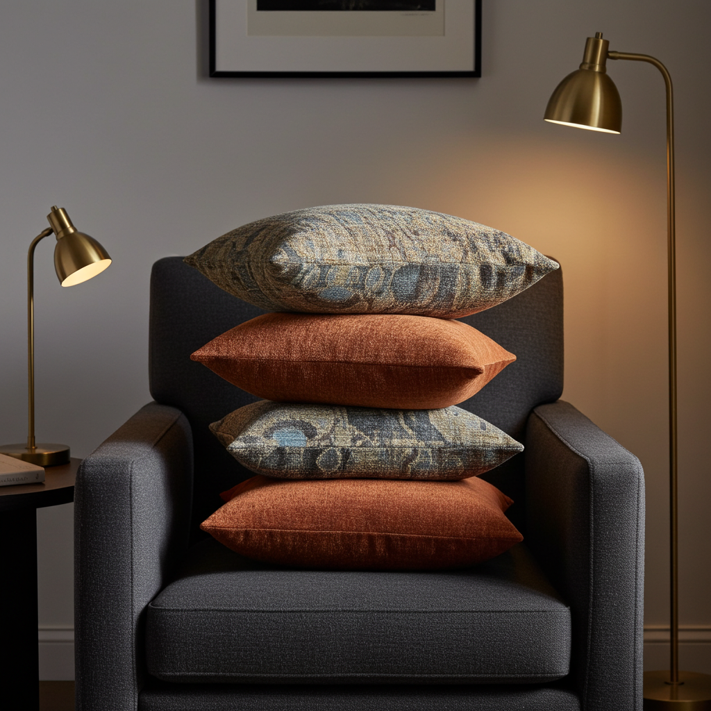 Sonoma Canyon Green Navy and Blue Handmade Luxury Pillow