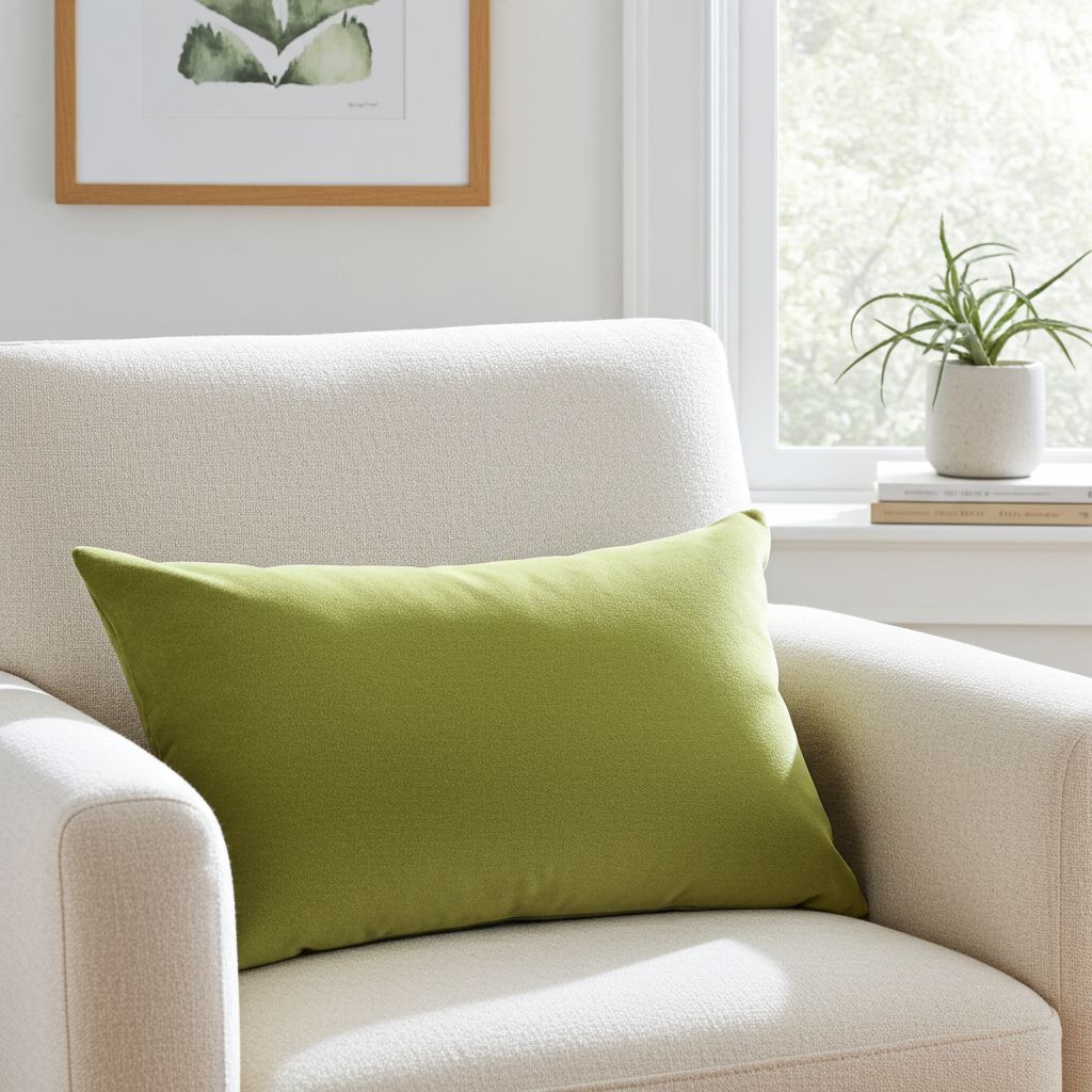 Pistachio Love Green Handmade Luxury Pillow