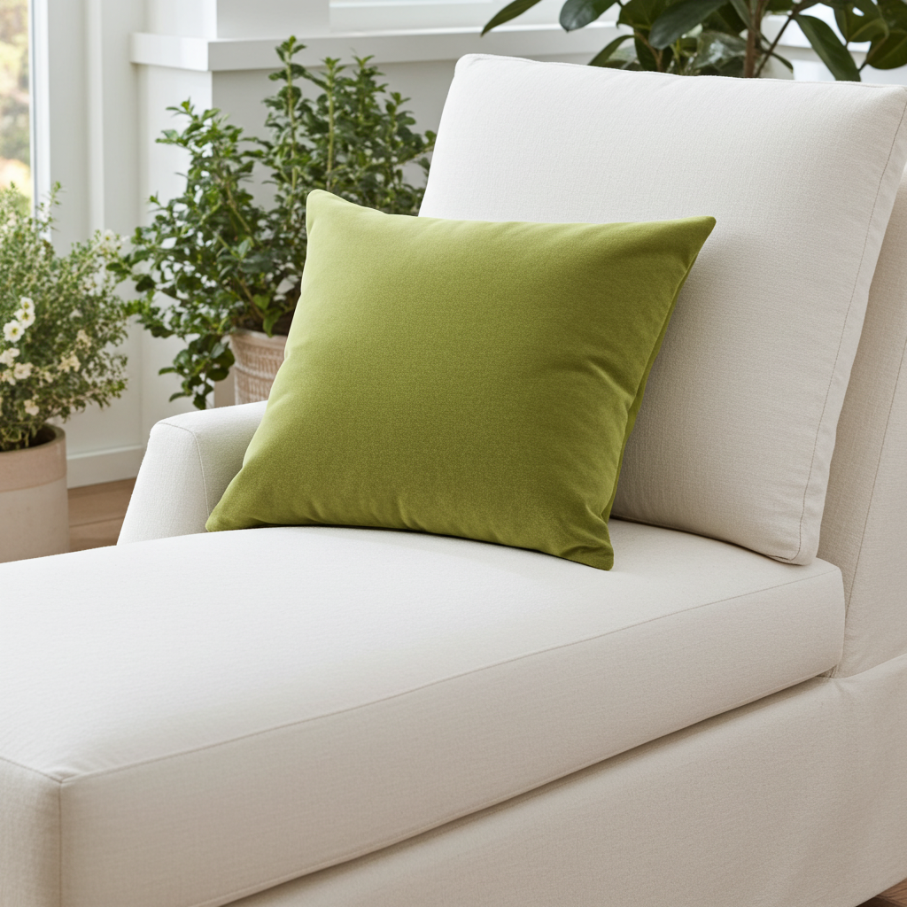Pistachio Love Green Handmade Luxury Pillow