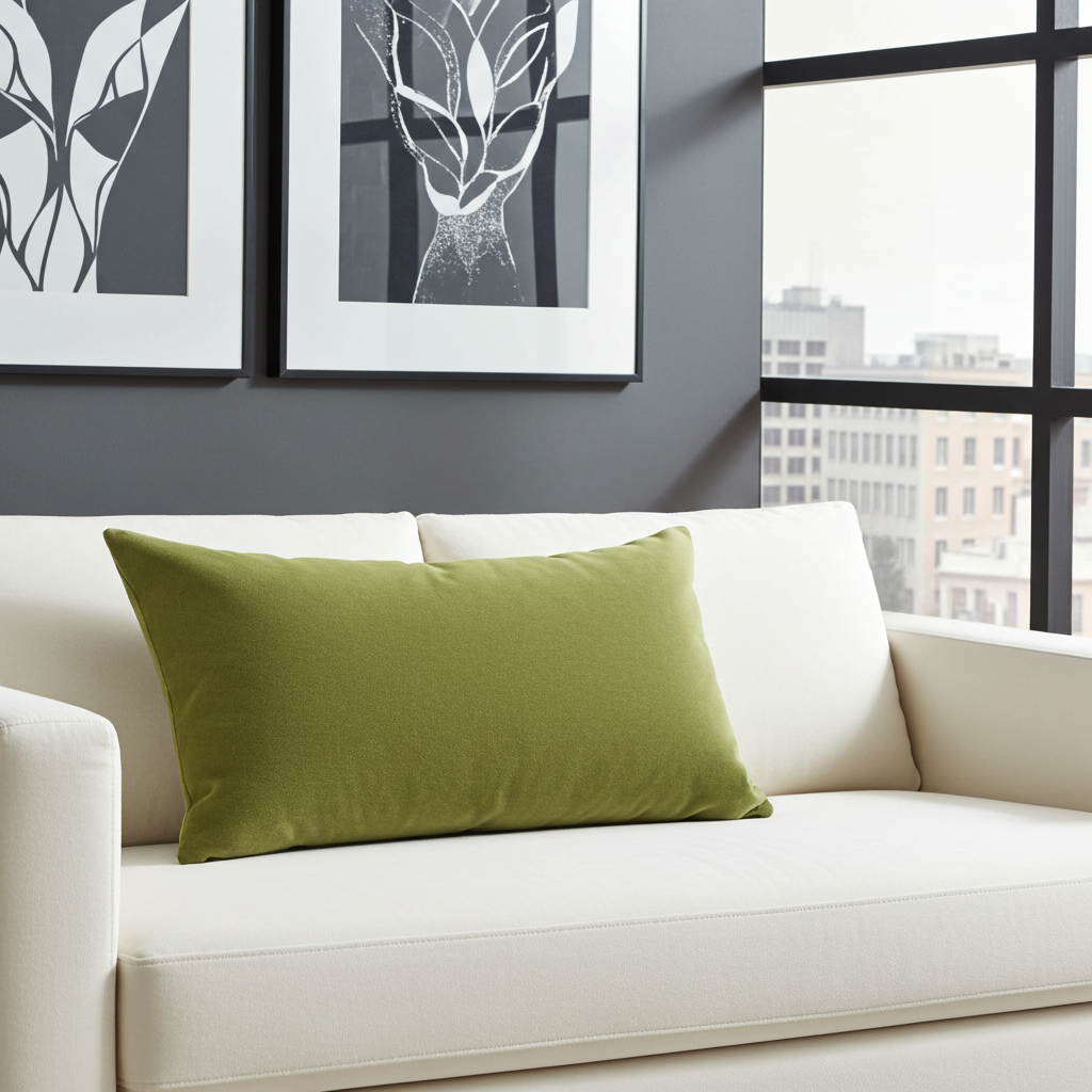 Pistachio Love Green Handmade Luxury Pillow
