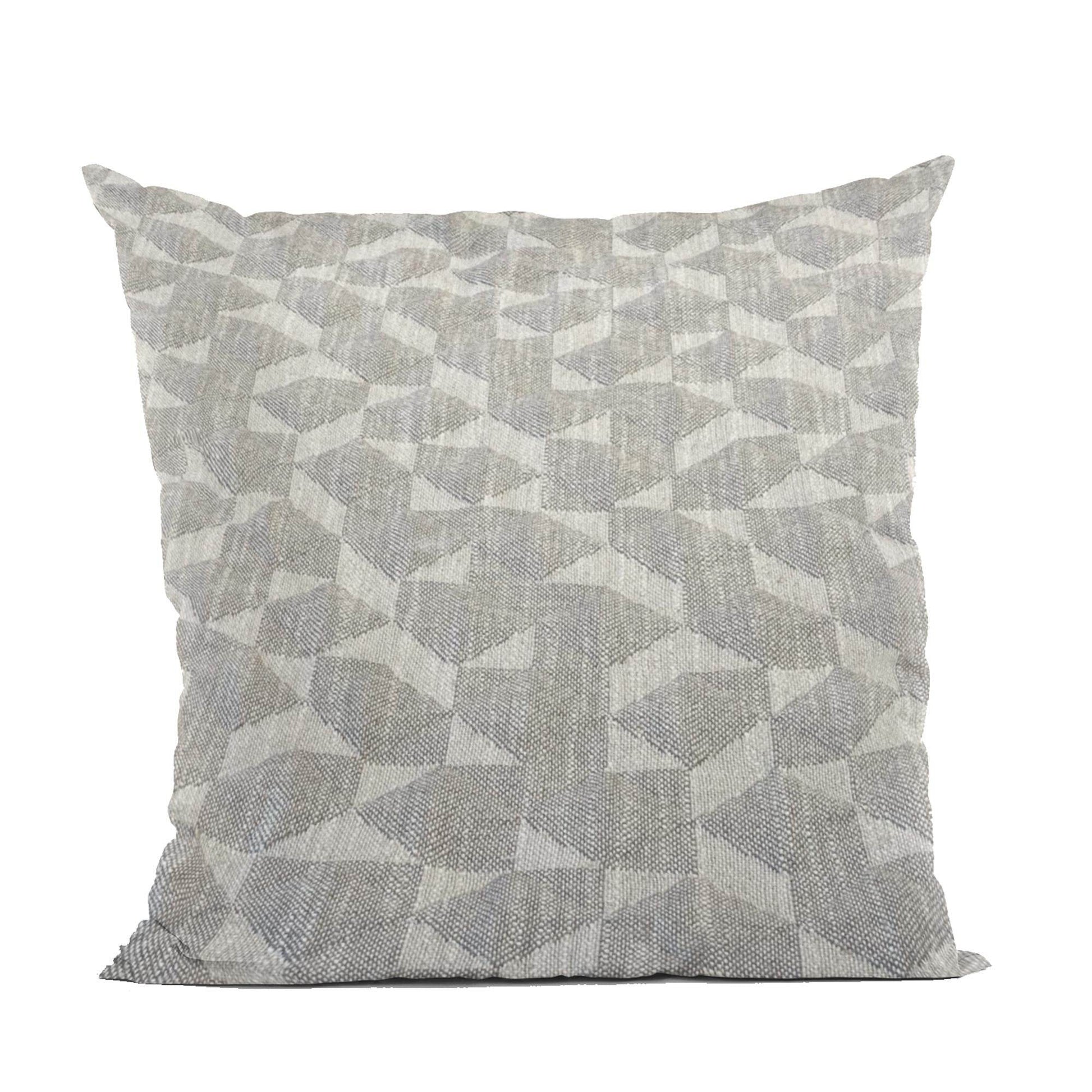 Plutus Gray Beige Sable Sand Dune Diamonds Luxury Throw Pillow - Plutus Brands