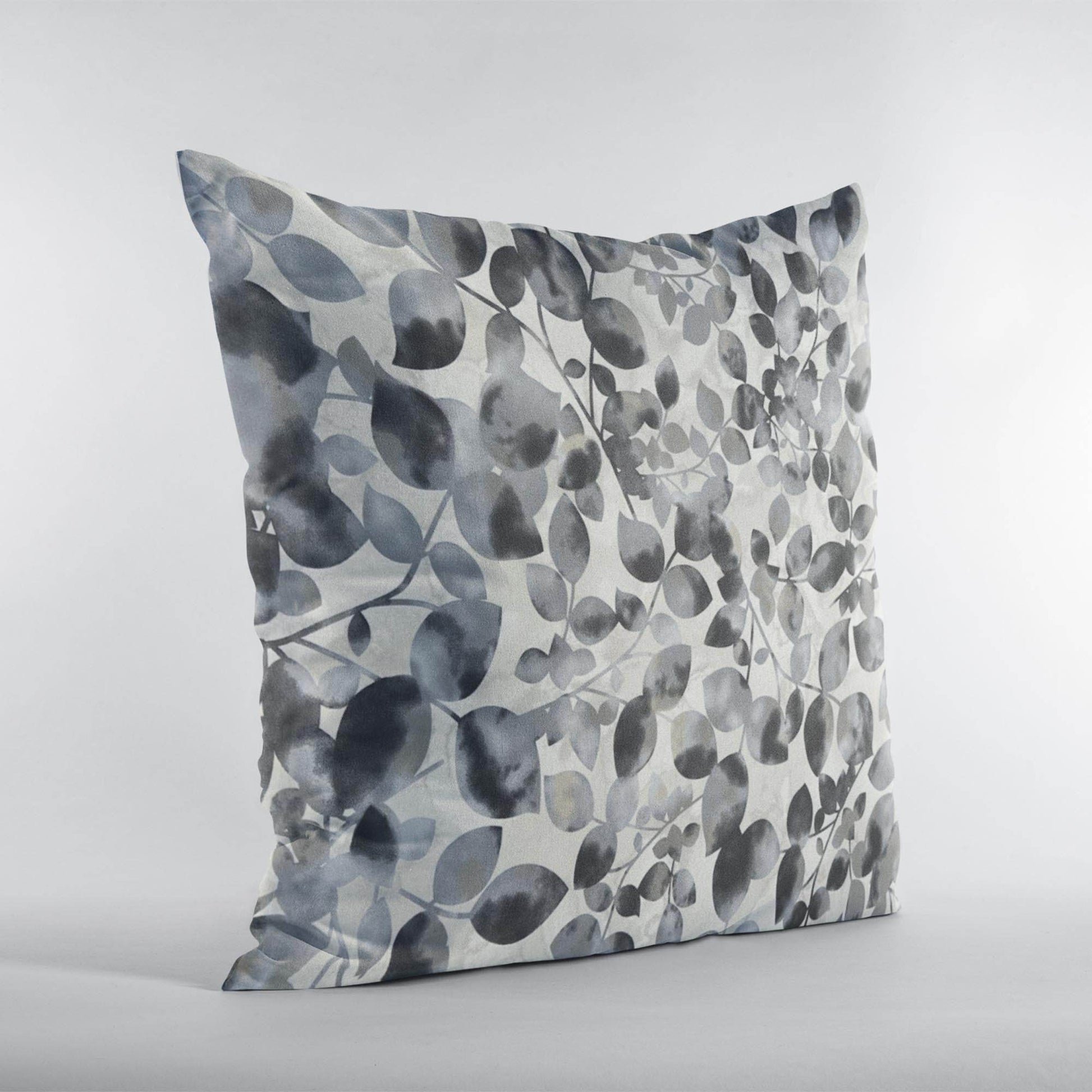 Plutus Black White Midnight Bloom Floral Luxury Throw Pillow - Plutus Brands