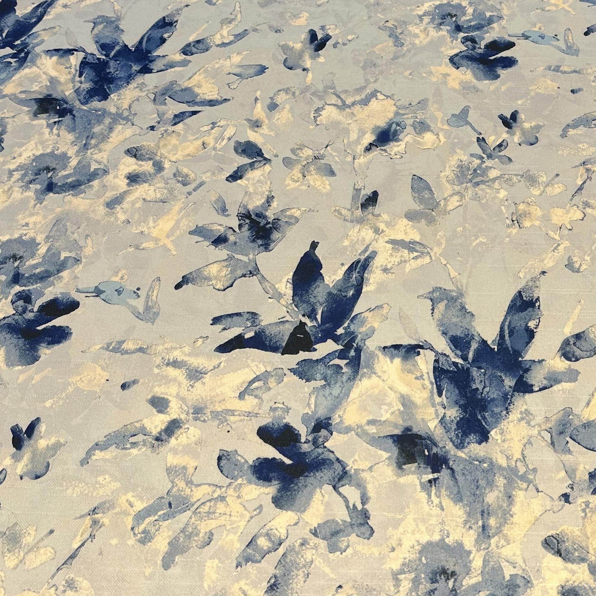 Plutus Blue Beige Coastal Breeze Floral Luxury Throw Pillow - Plutus Brands