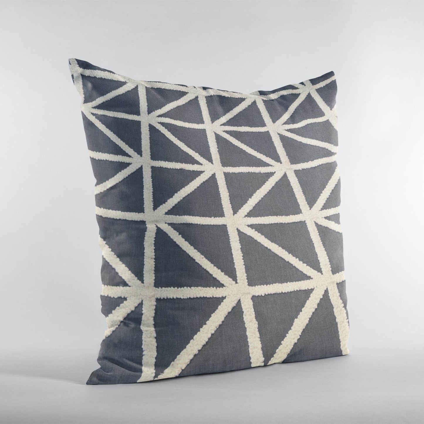 Plutus Black Beige Midnight Luxe Diamonds Luxury Throw Pillow - Plutus Brands