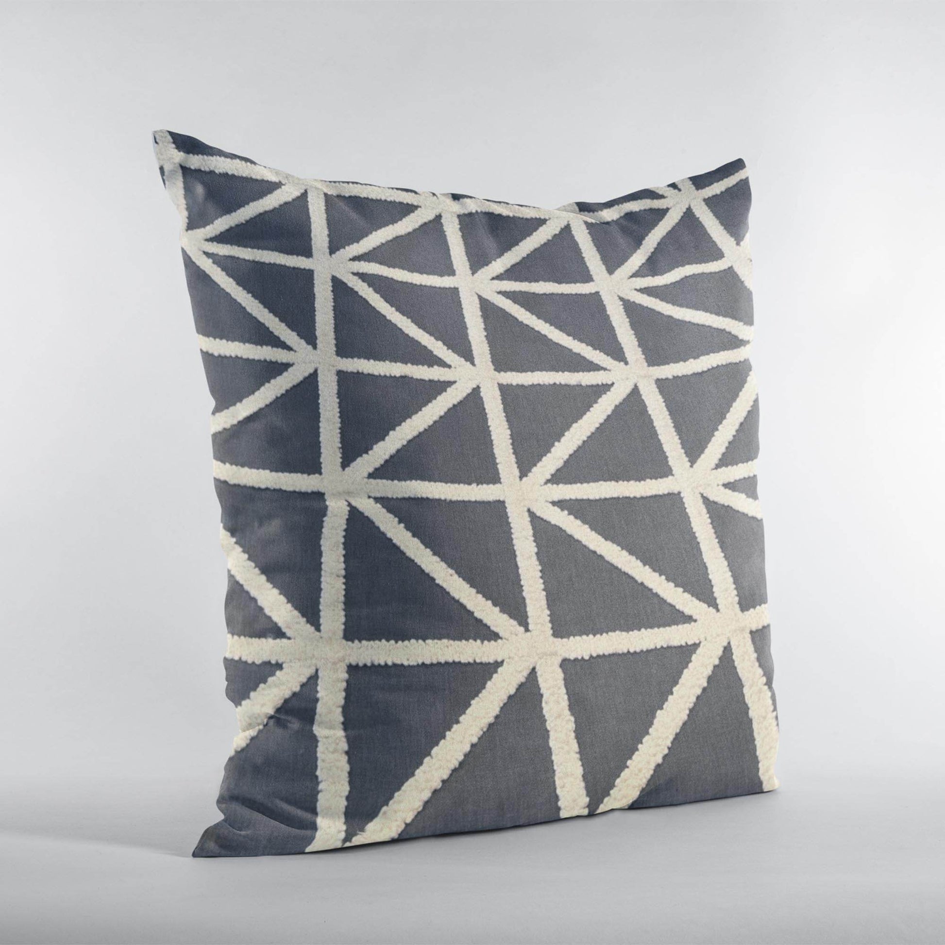 Plutus Black Beige Midnight Luxe Diamonds Luxury Throw Pillow - Plutus Brands