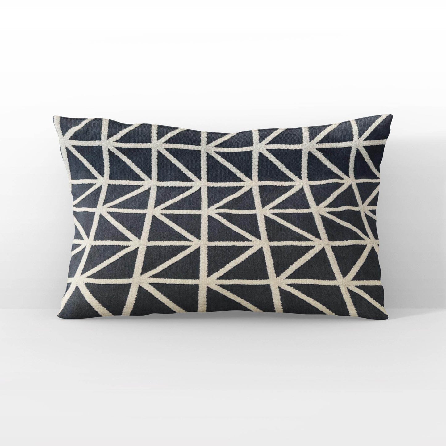Plutus Black Beige Midnight Luxe Diamonds Luxury Throw Pillow - Plutus Brands