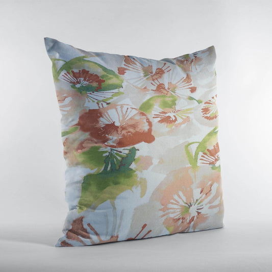 Plutus Green Beige Red Earthy Elegance iKat Luxury Throw Pillow - Plutus Brands