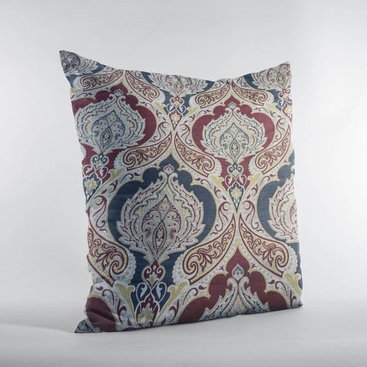 Plutus Multicolor Elegant Essence Paisley Luxury Throw Pillow - Plutus Brands