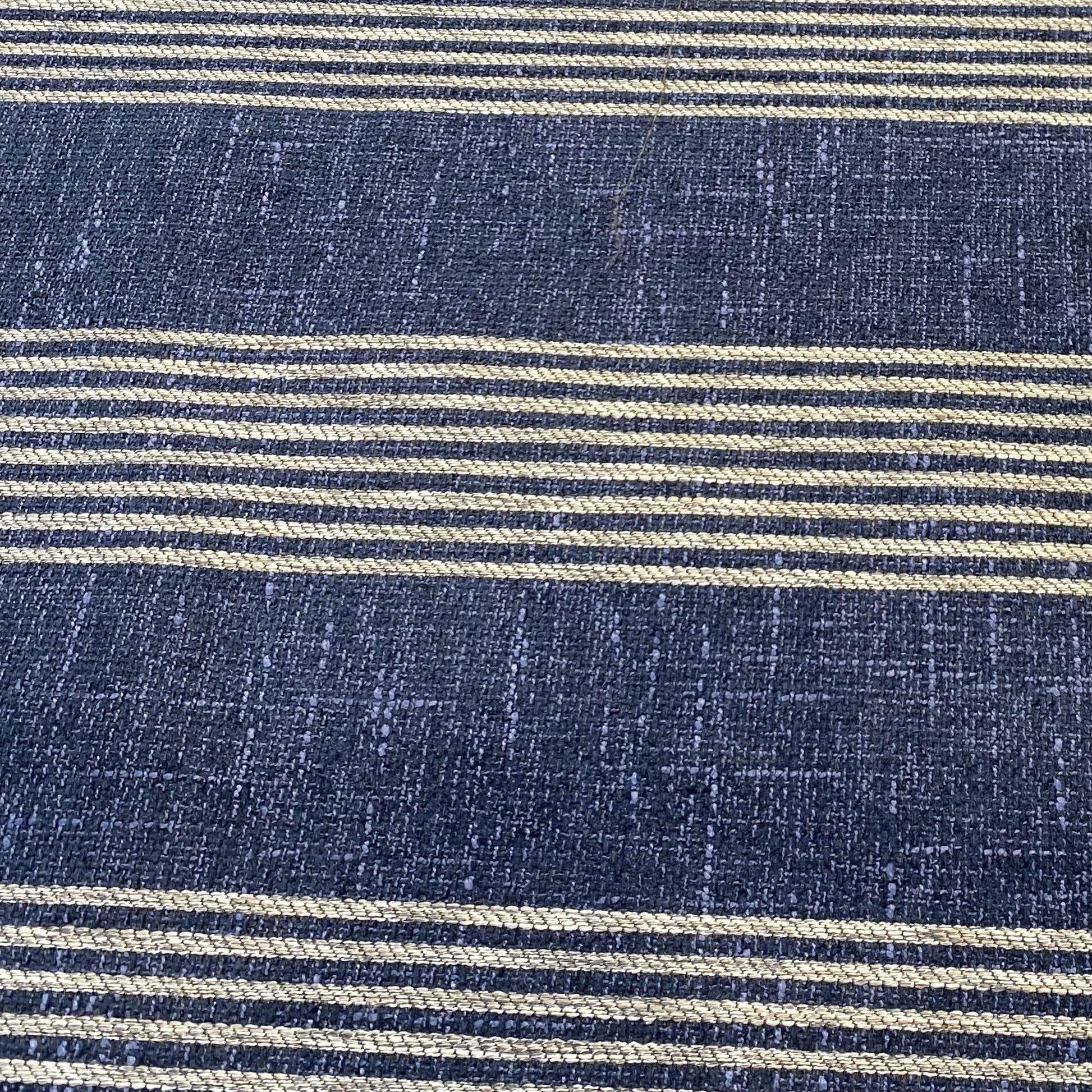 Plutus Blue Beige Skyline Stripes Stripe Luxury Throw Pillow - Plutus Brands