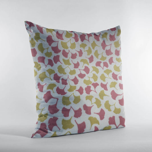Plutus Red Mustard Beige Autumn Blossom Floral Luxury Throw Pillow - Plutus Brands