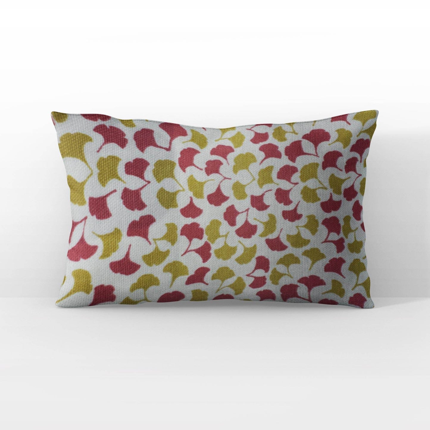 Plutus Red Mustard Beige Autumn Blossom Floral Luxury Throw Pillow - Plutus Brands