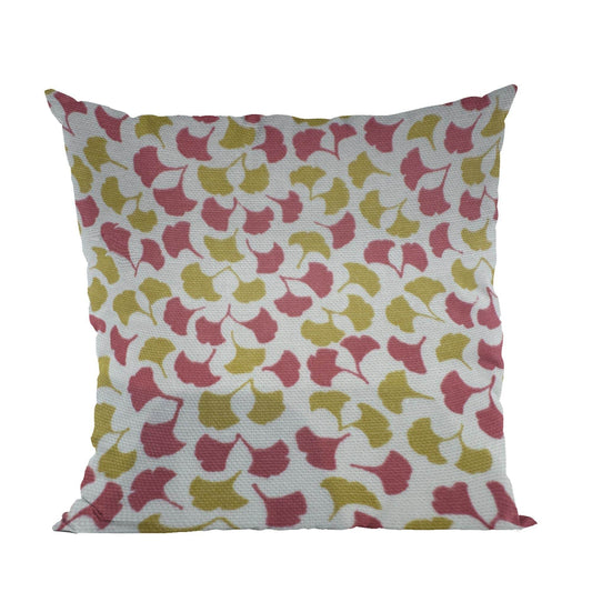 Plutus Red Mustard Beige Autumn Blossom Floral Luxury Throw Pillow - Plutus Brands