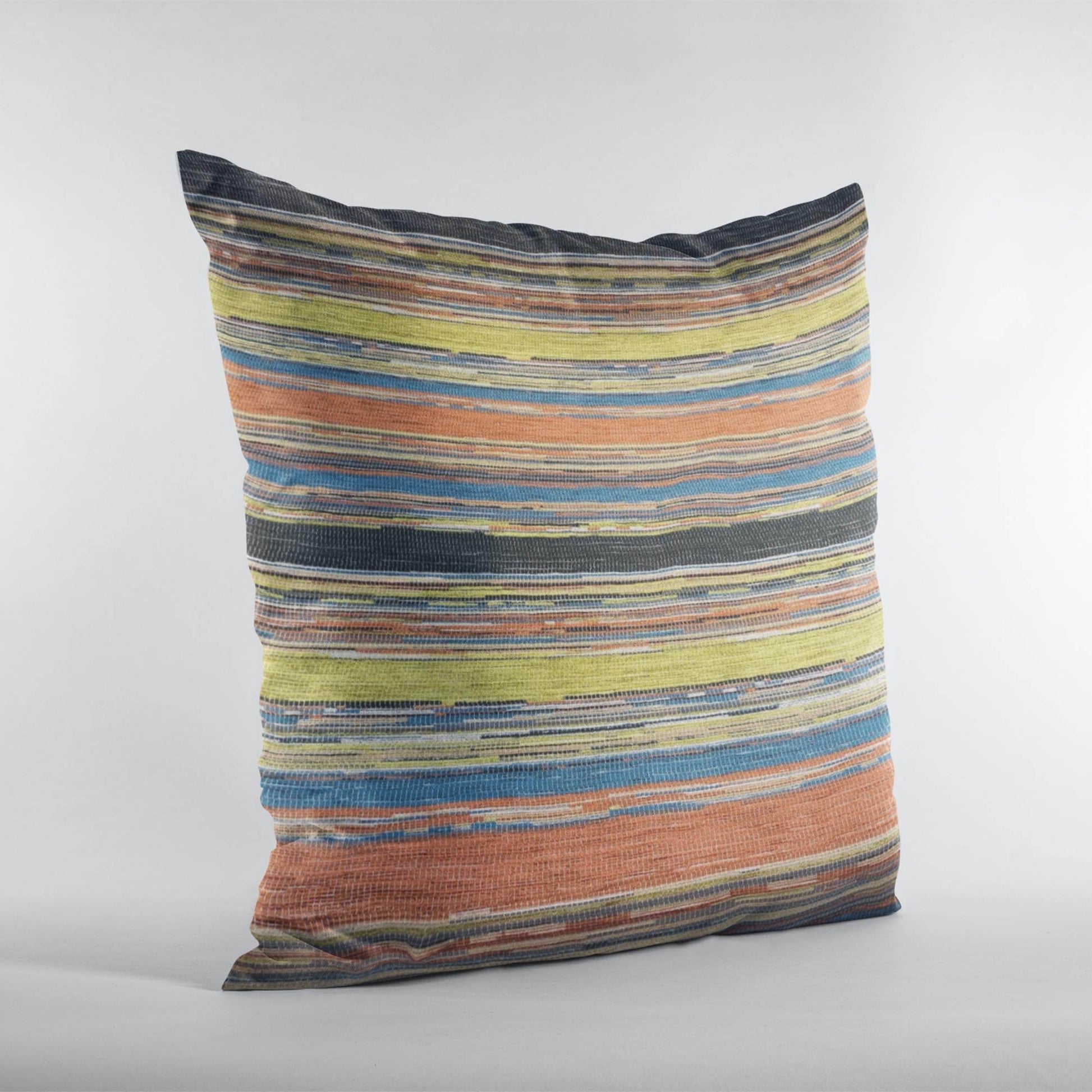 Plutus Yellow Red Black Vibrant Stripe Stripe Luxury Throw Pillow - Plutus Brands