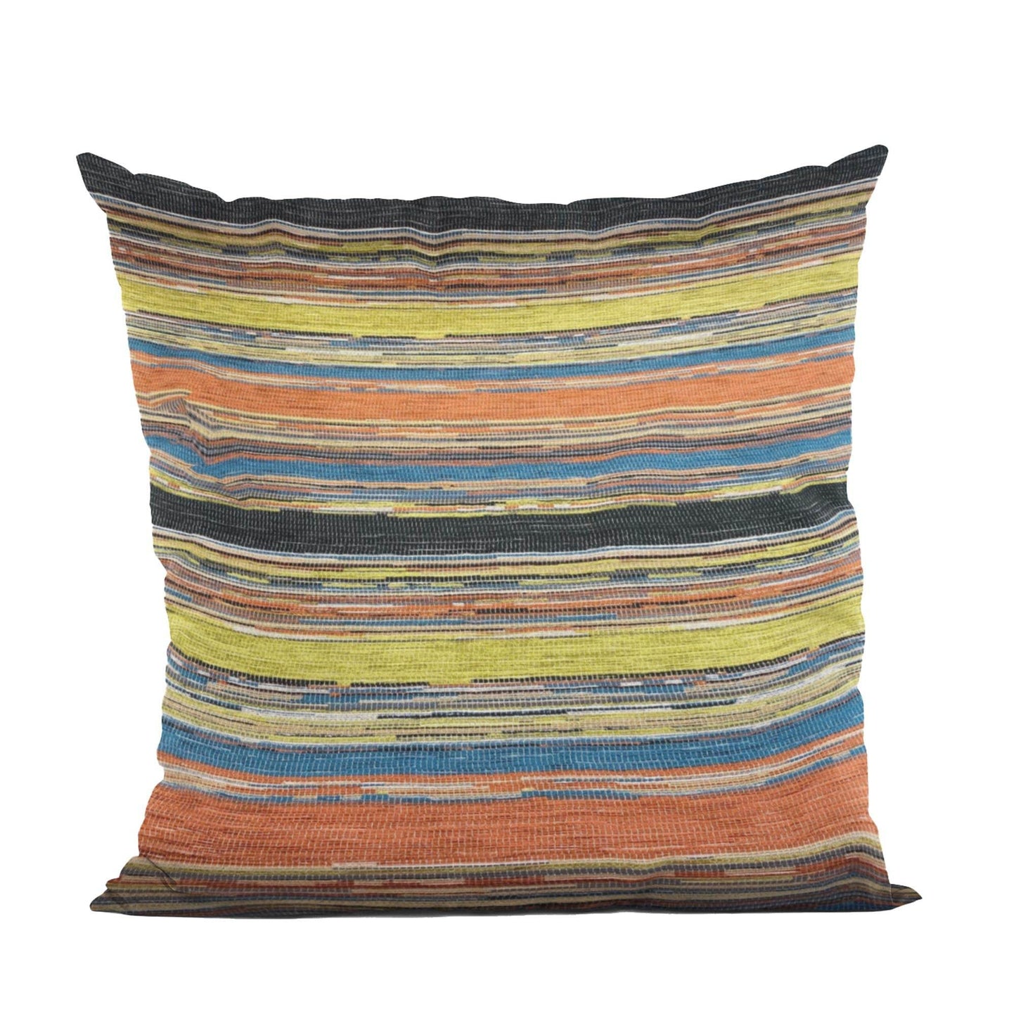 Plutus Yellow Red Black Vibrant Stripe Stripe Luxury Throw Pillow - Plutus Brands