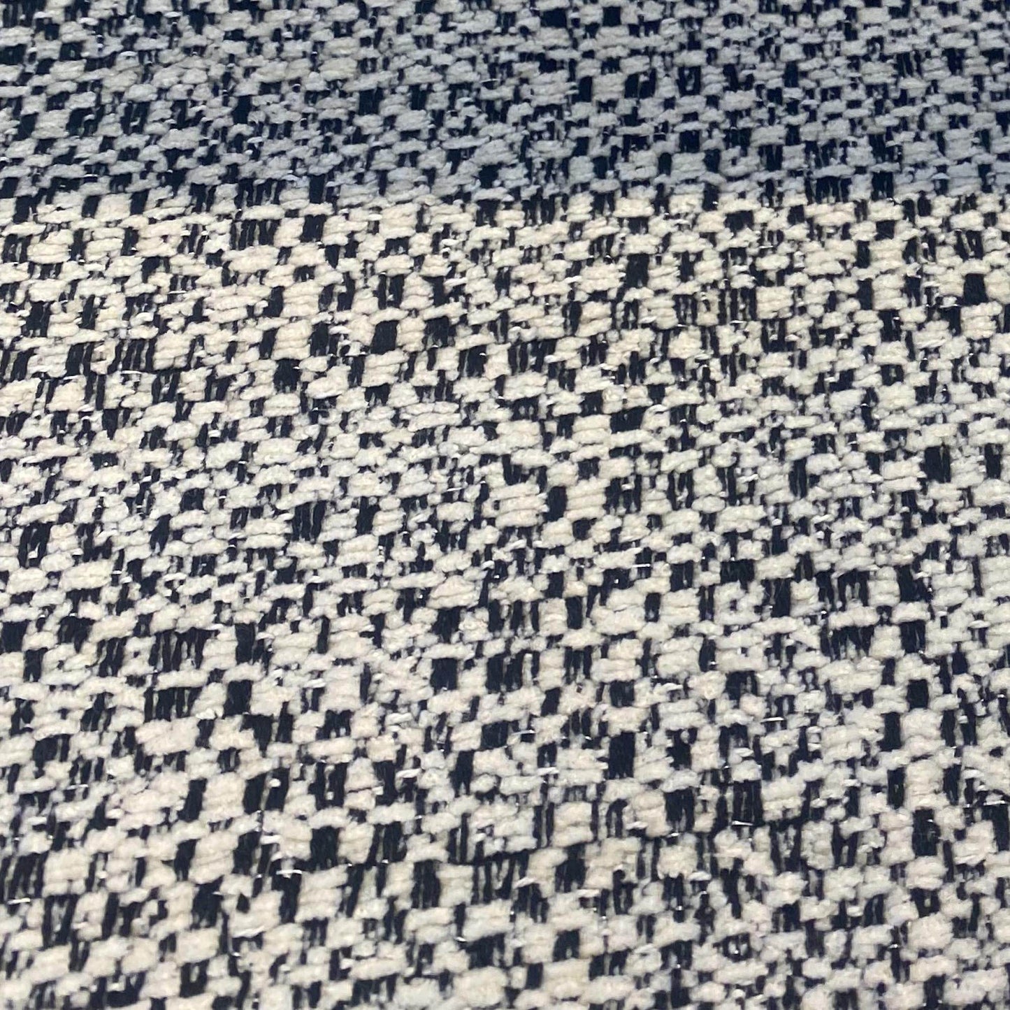 Plutus Blue Beige Classic Check Houndstooth Luxury Throw Pillow - Plutus Brands
