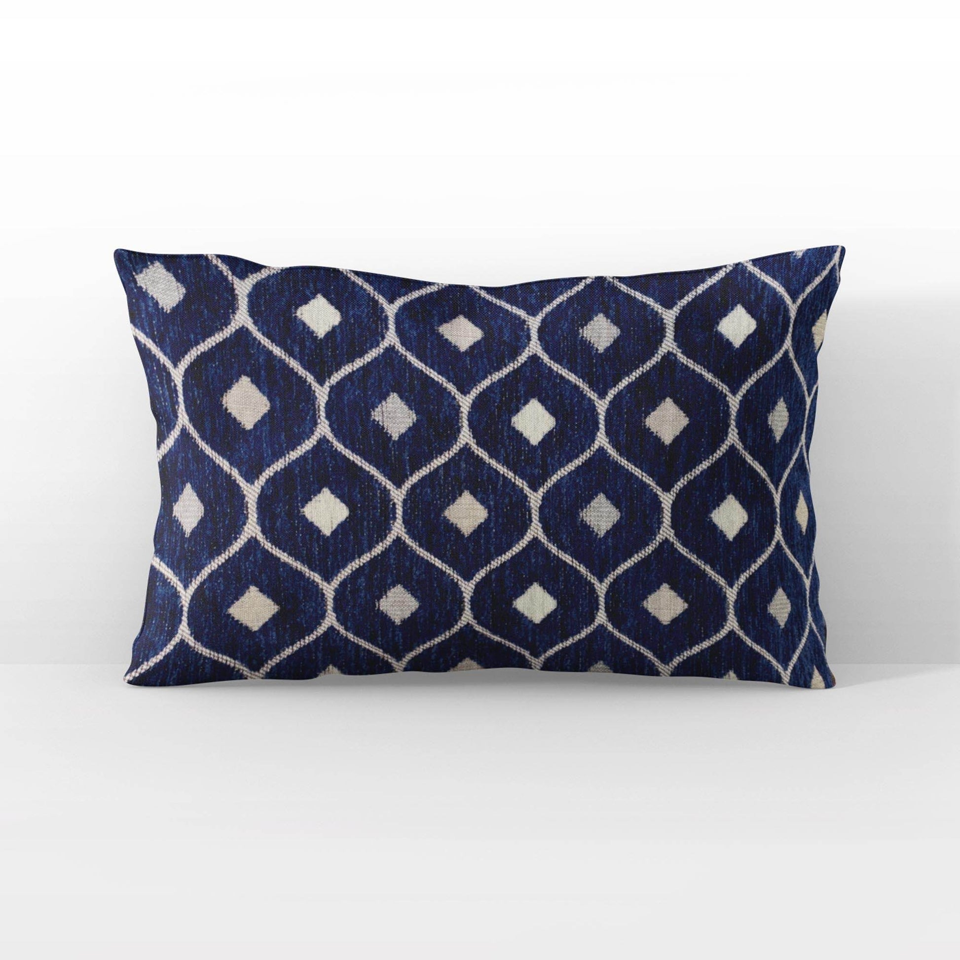 Plutus Navy Beige Nautical Dot Dots Luxury Throw Pillow - Plutus Brands