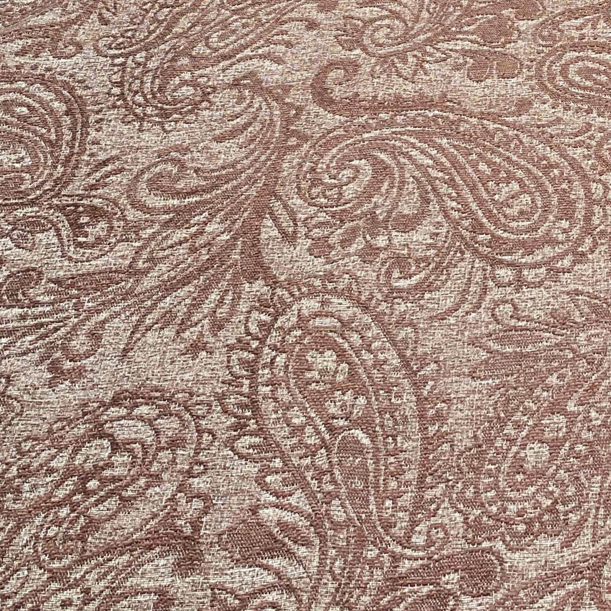 Plutus Terracotta Rustic Paisley Paisley Luxury Throw Pillow - Plutus Brands