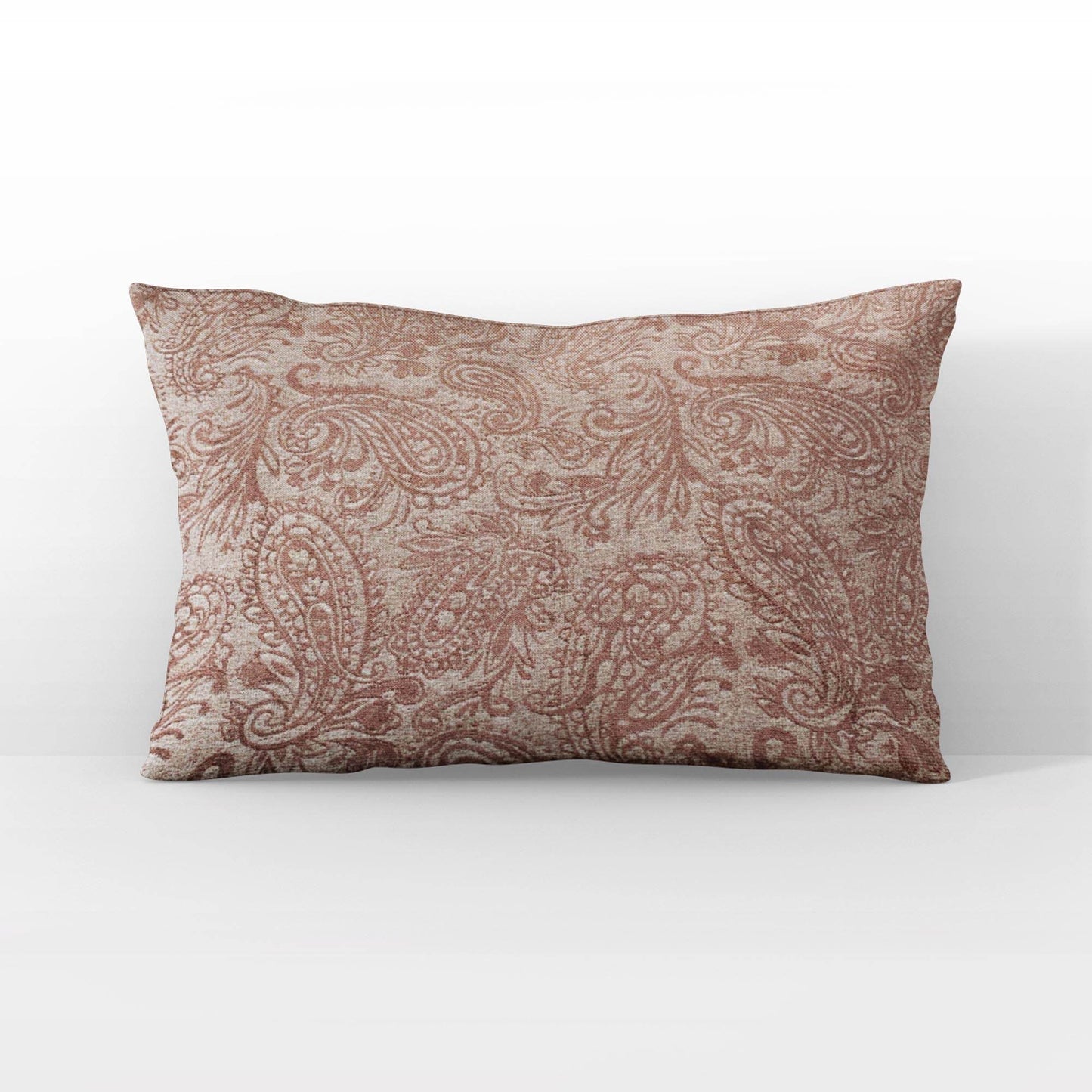Plutus Terracotta Rustic Paisley Paisley Luxury Throw Pillow - Plutus Brands