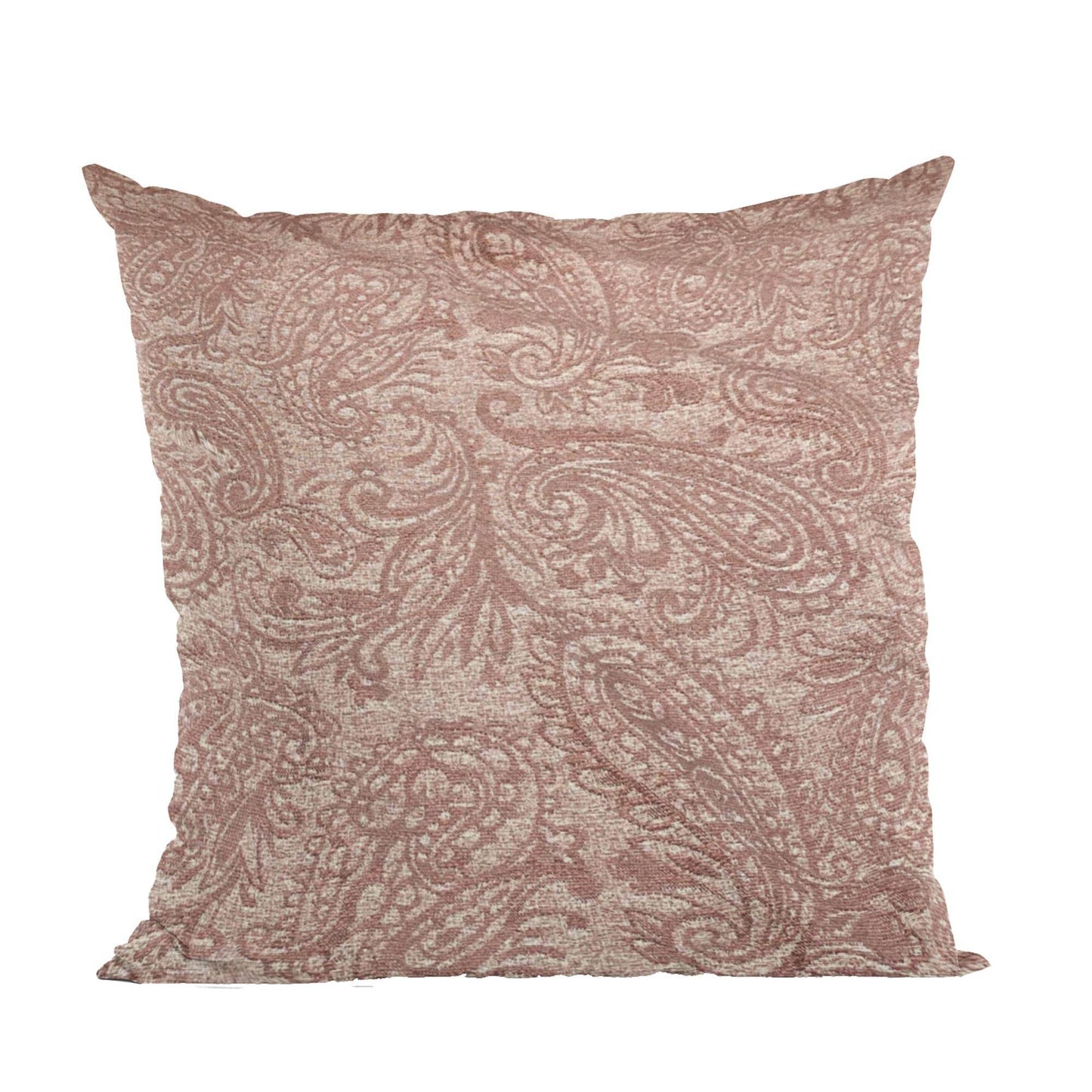 Plutus Terracotta Rustic Paisley Paisley Luxury Throw Pillow - Plutus Brands