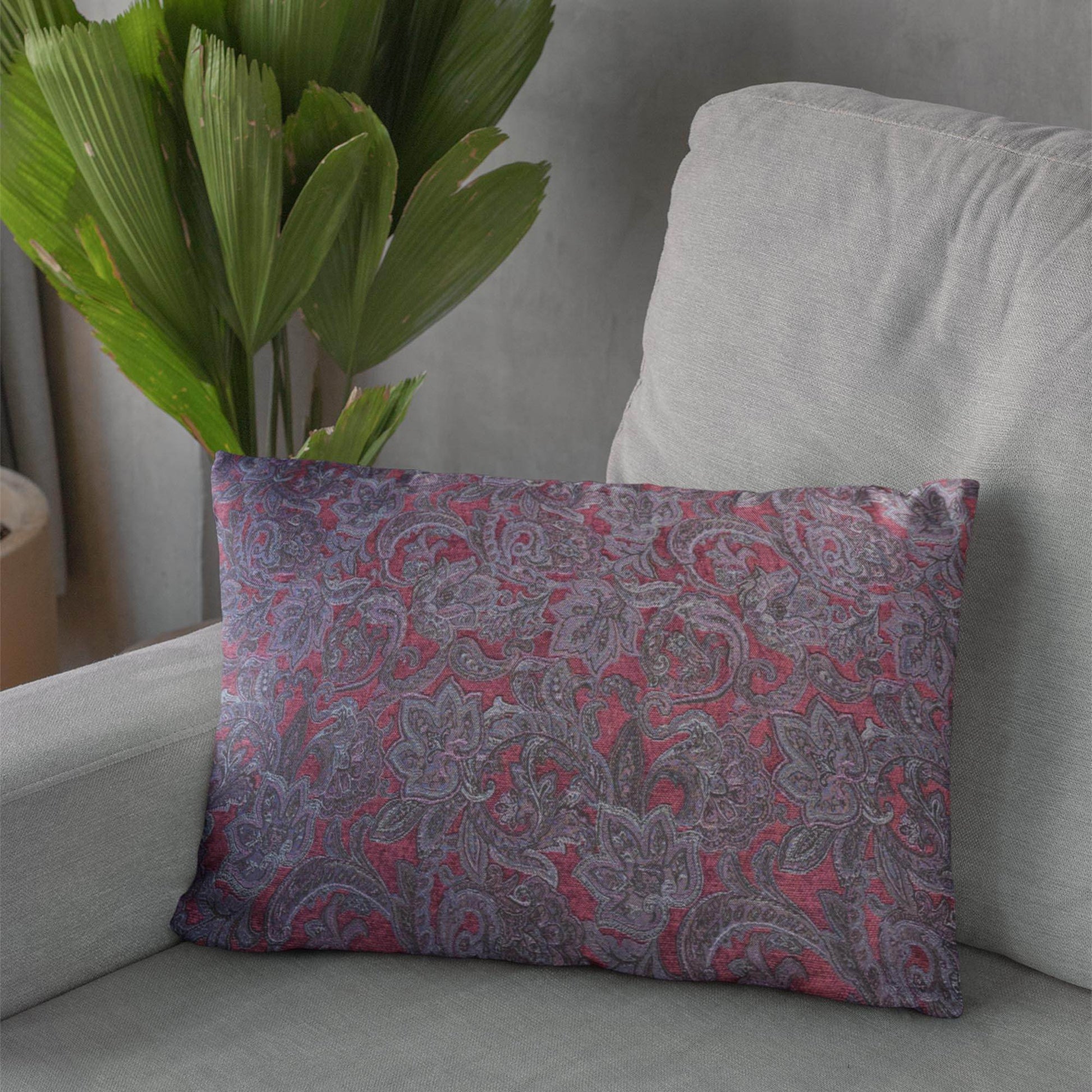 Plutus Purple Lavender Elegance Paisley Luxury Throw Pillow - Plutus Brands