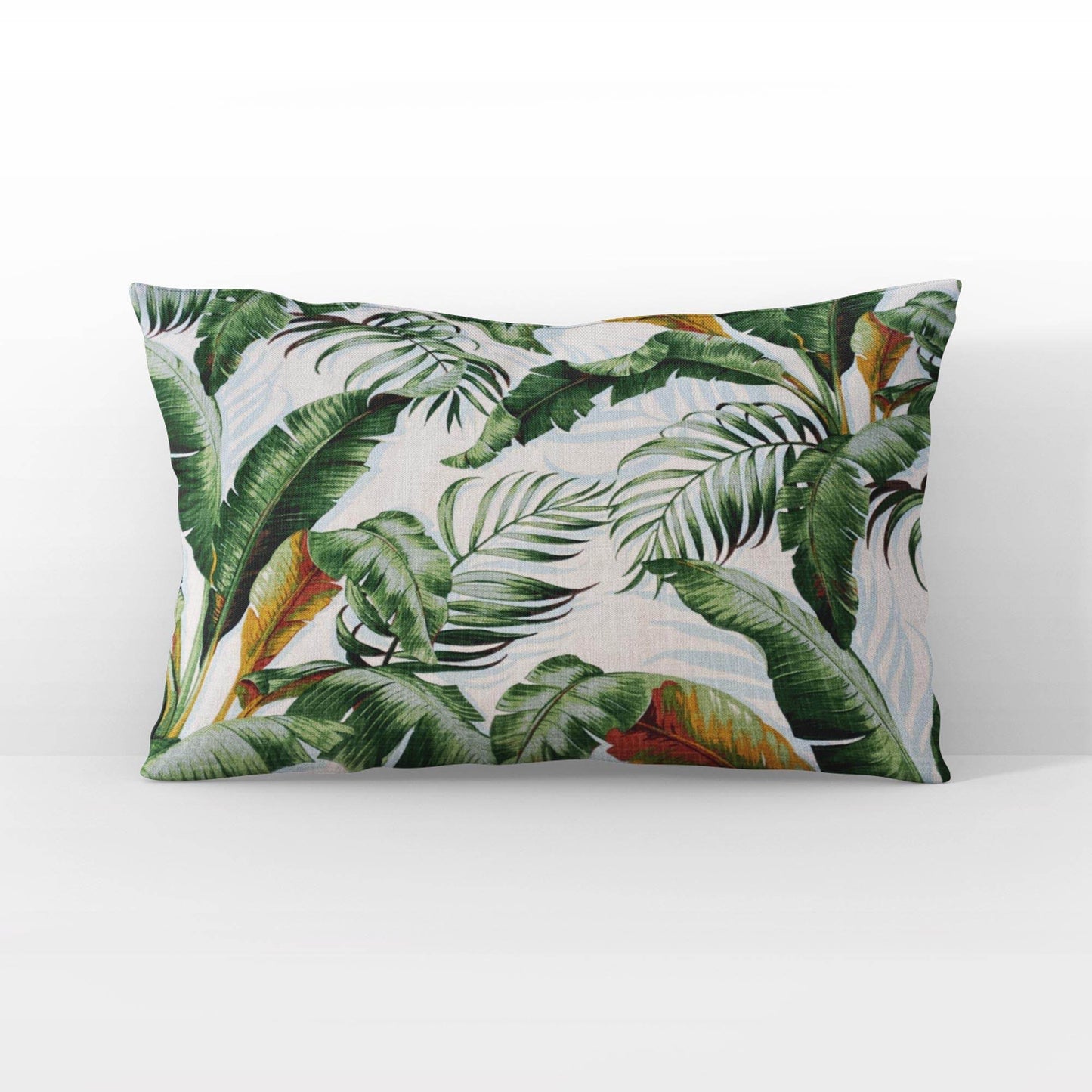 Plutus Green White Leafy Luxe Floral Luxury Throw Pillow - Plutus Brands