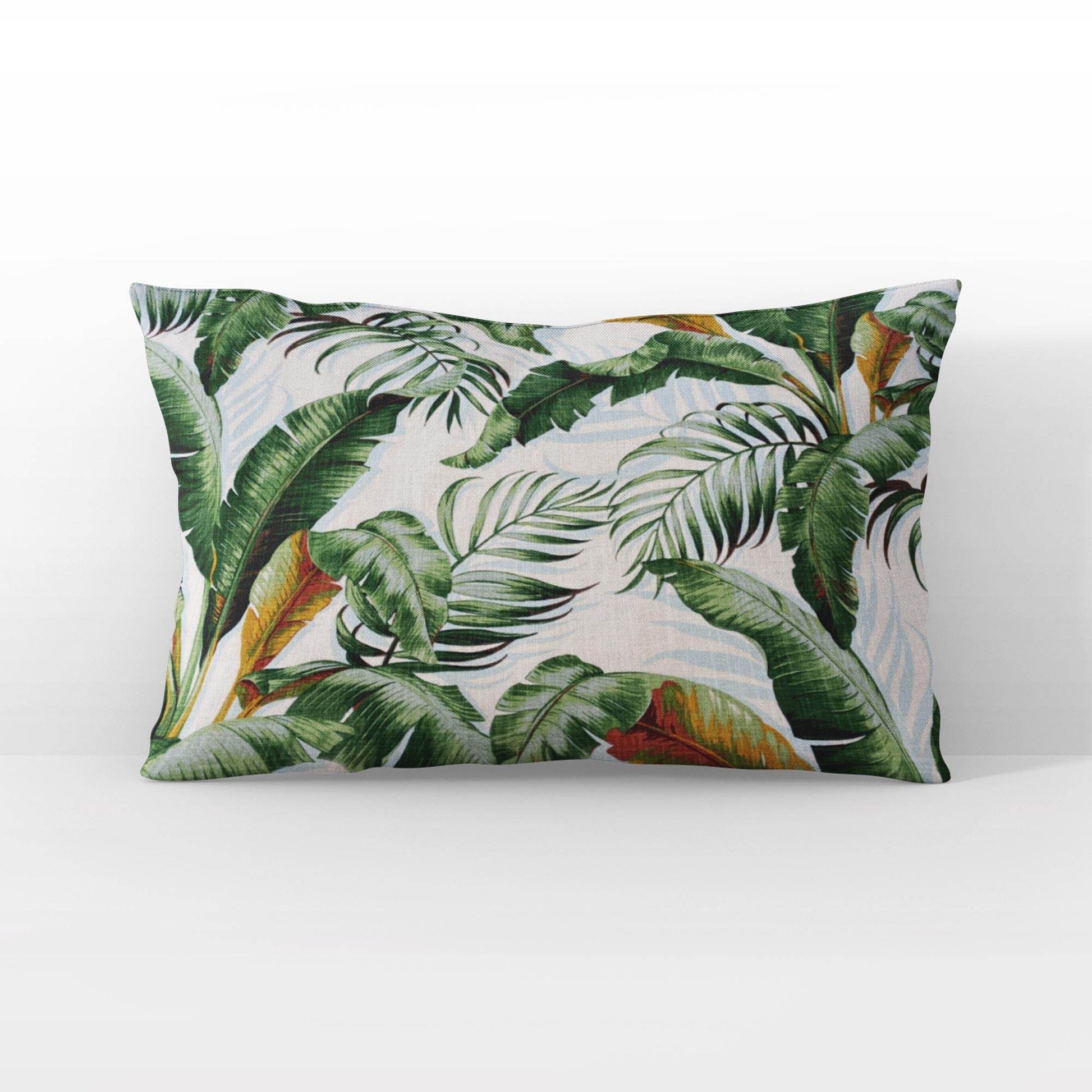 Plutus Green White Leafy Luxe Floral Luxury Throw Pillow - Plutus Brands