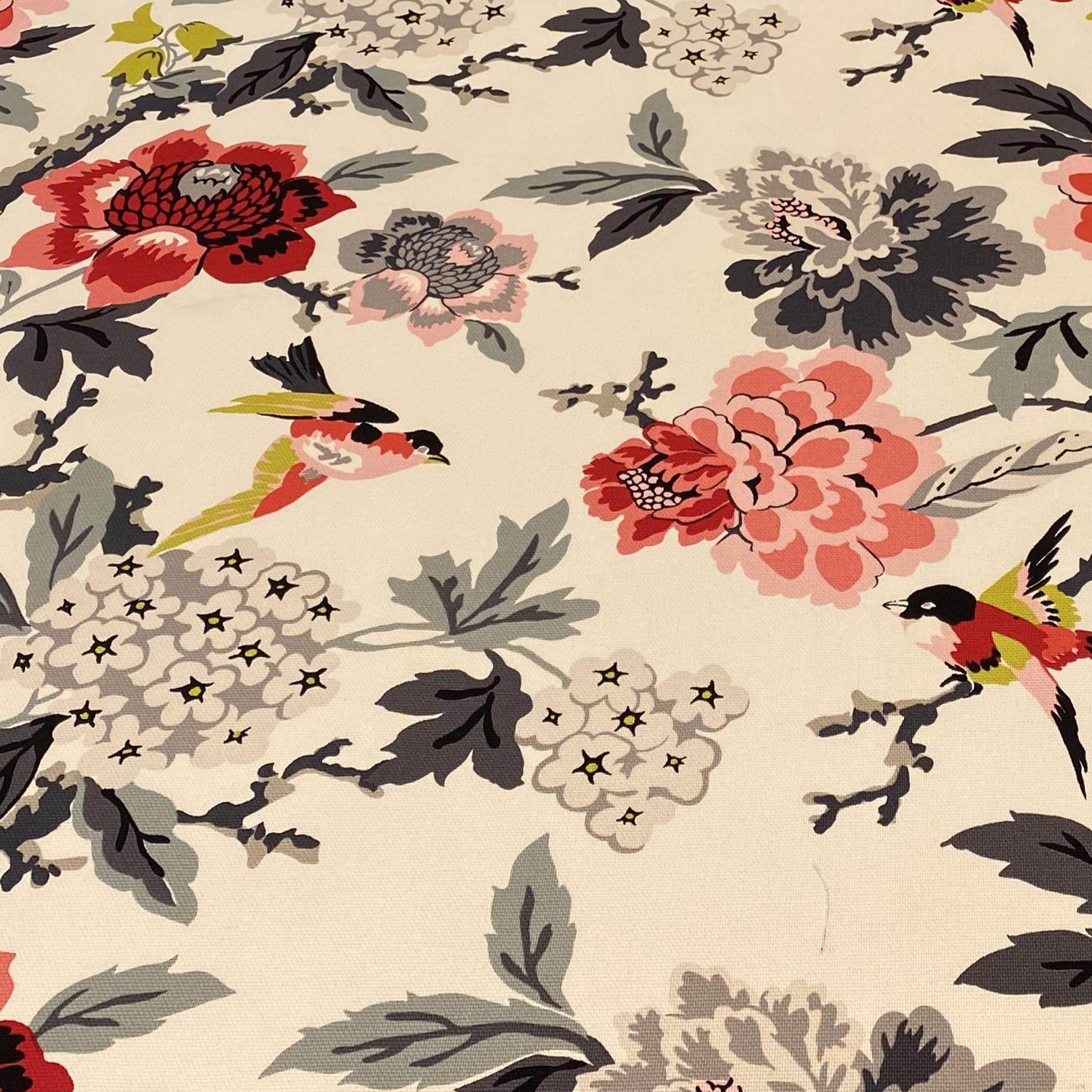 Plutus Red Black White Ruby Garden Floral Luxury Throw Pillow - Plutus Brands