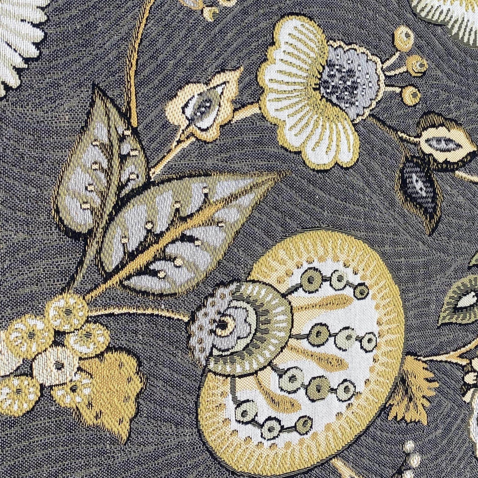 Plutus Gray Yellow Sunlit Garden Floral Luxury Throw Pillow - Plutus Brands
