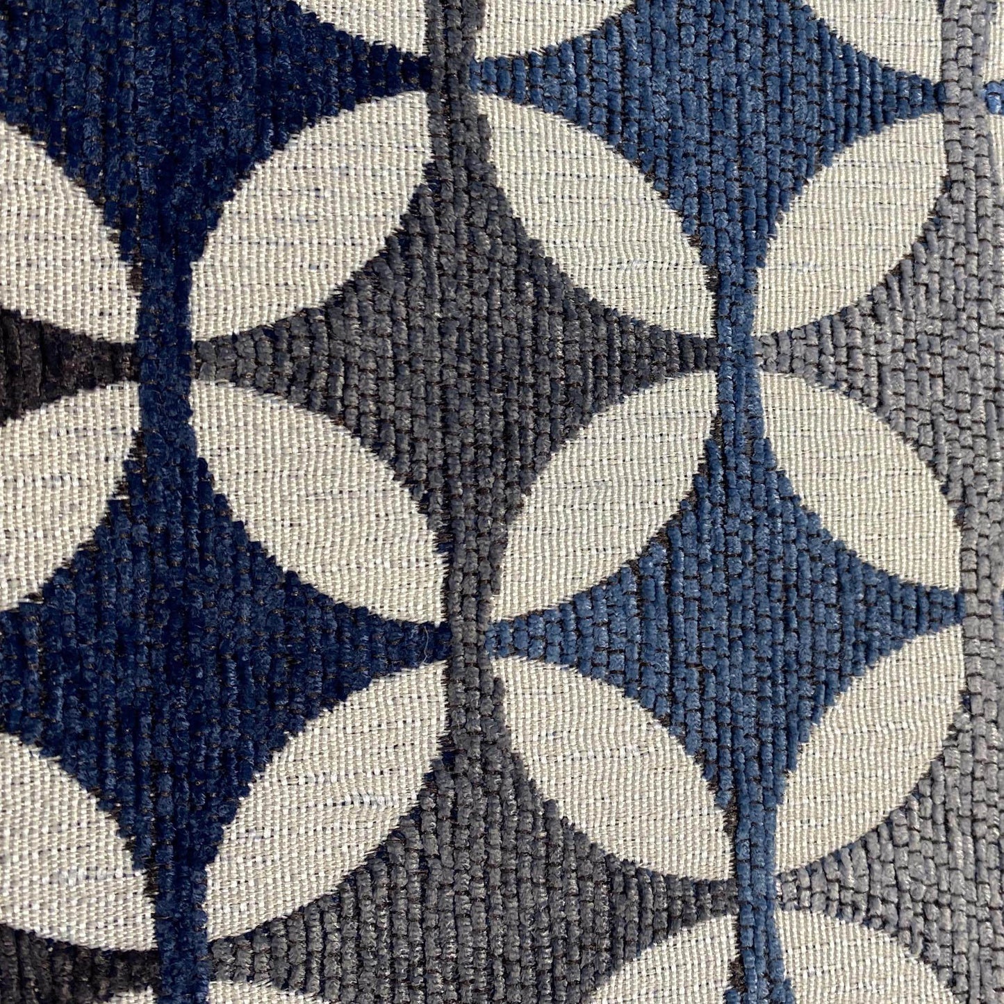 Plutus Gray Blue Biege Coastal Prism Diamonds Luxury Throw Pillow - Plutus Brands