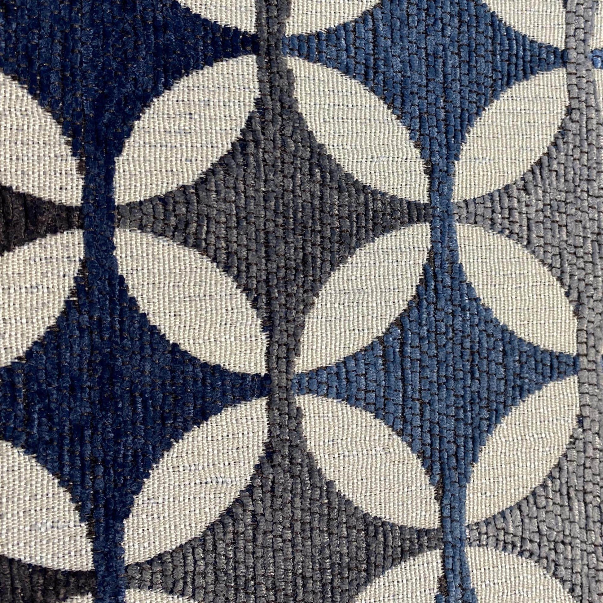 Plutus Gray Blue Biege Coastal Prism Diamonds Luxury Throw Pillow - Plutus Brands