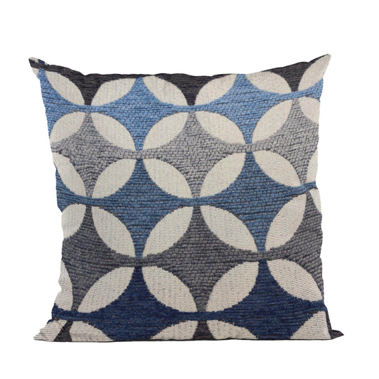Plutus Gray Blue Biege Coastal Prism Diamonds Luxury Throw Pillow - Plutus Brands