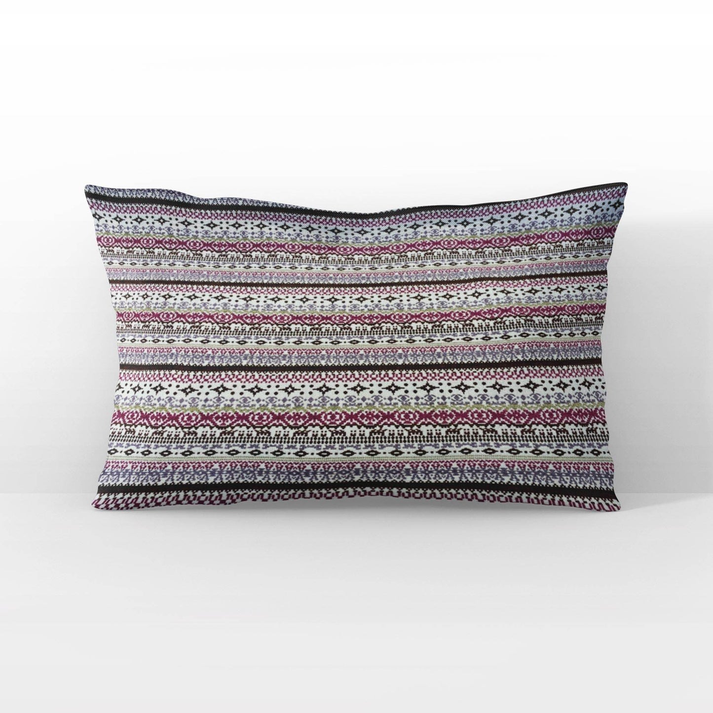 Plutus Red Navy Beige Nautical Stripe Stripe Luxury Throw Pillow - Plutus Brands