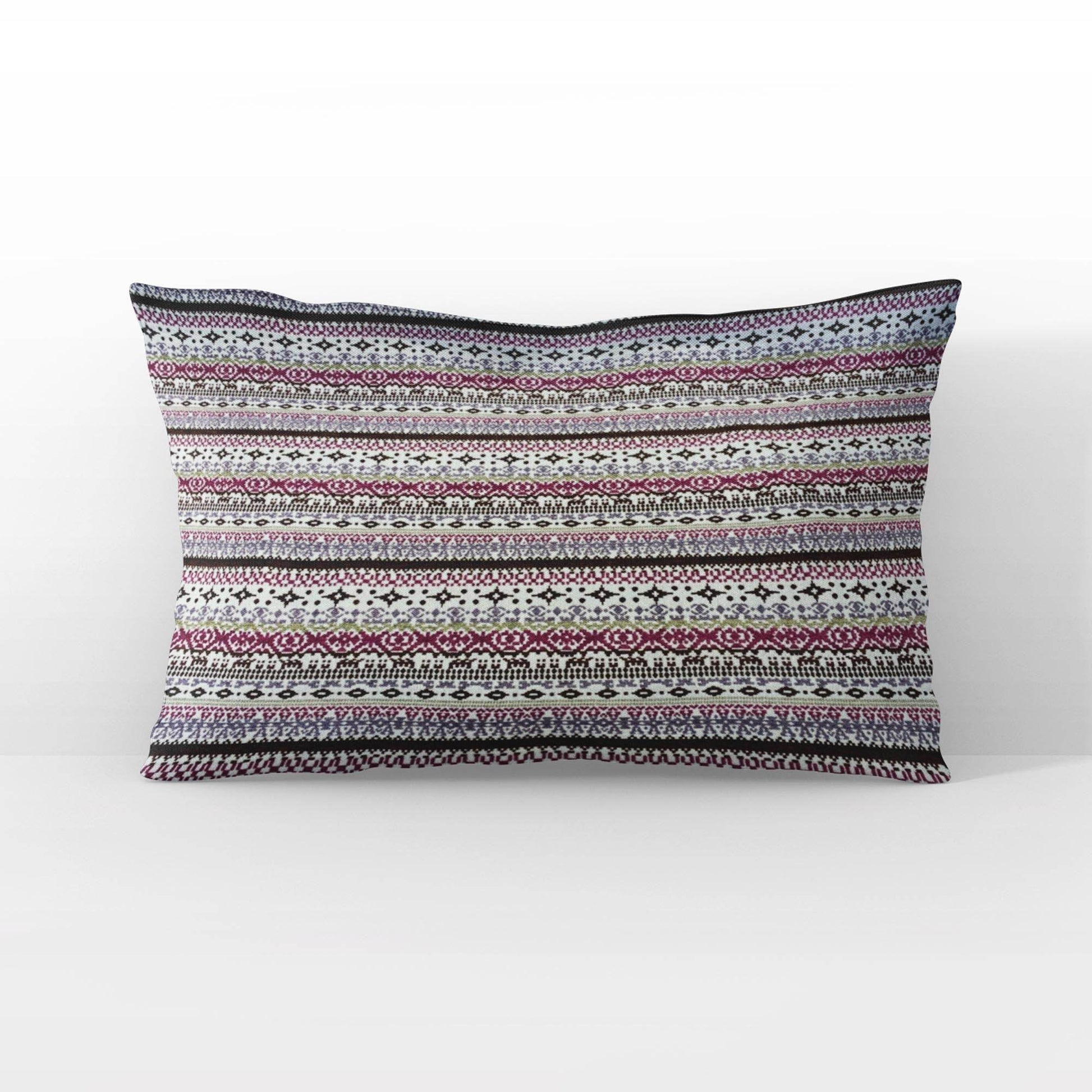 Plutus Red Navy Beige Nautical Stripe Stripe Luxury Throw Pillow - Plutus Brands