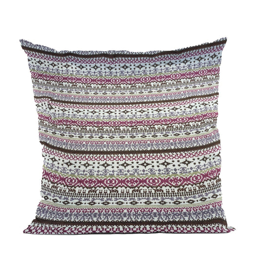 Plutus Red Navy Beige Nautical Stripe Stripe Luxury Throw Pillow - Plutus Brands