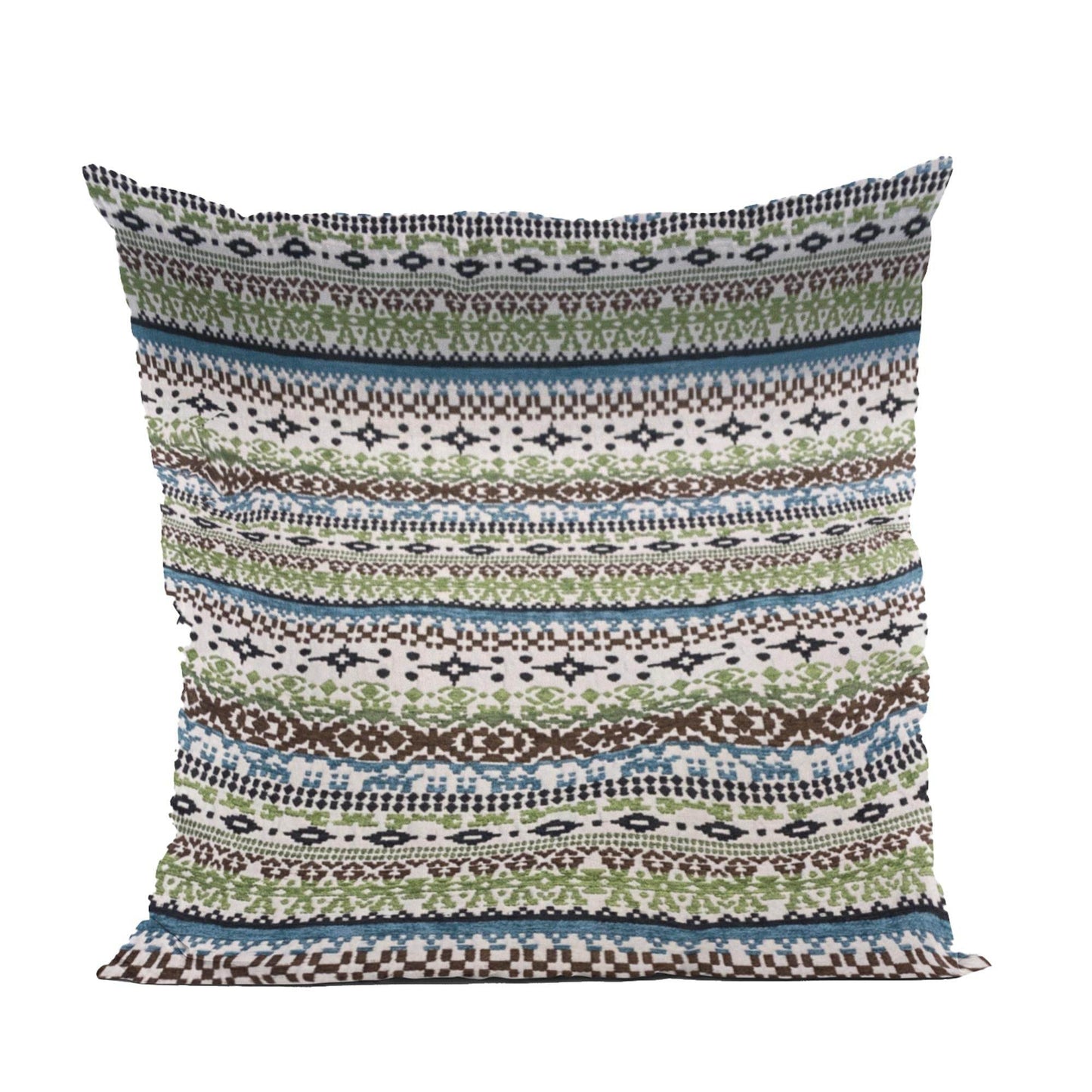 Plutus Green Red Blue Vibrant Horizon Stripe Luxury Throw Pillow - Plutus Brands