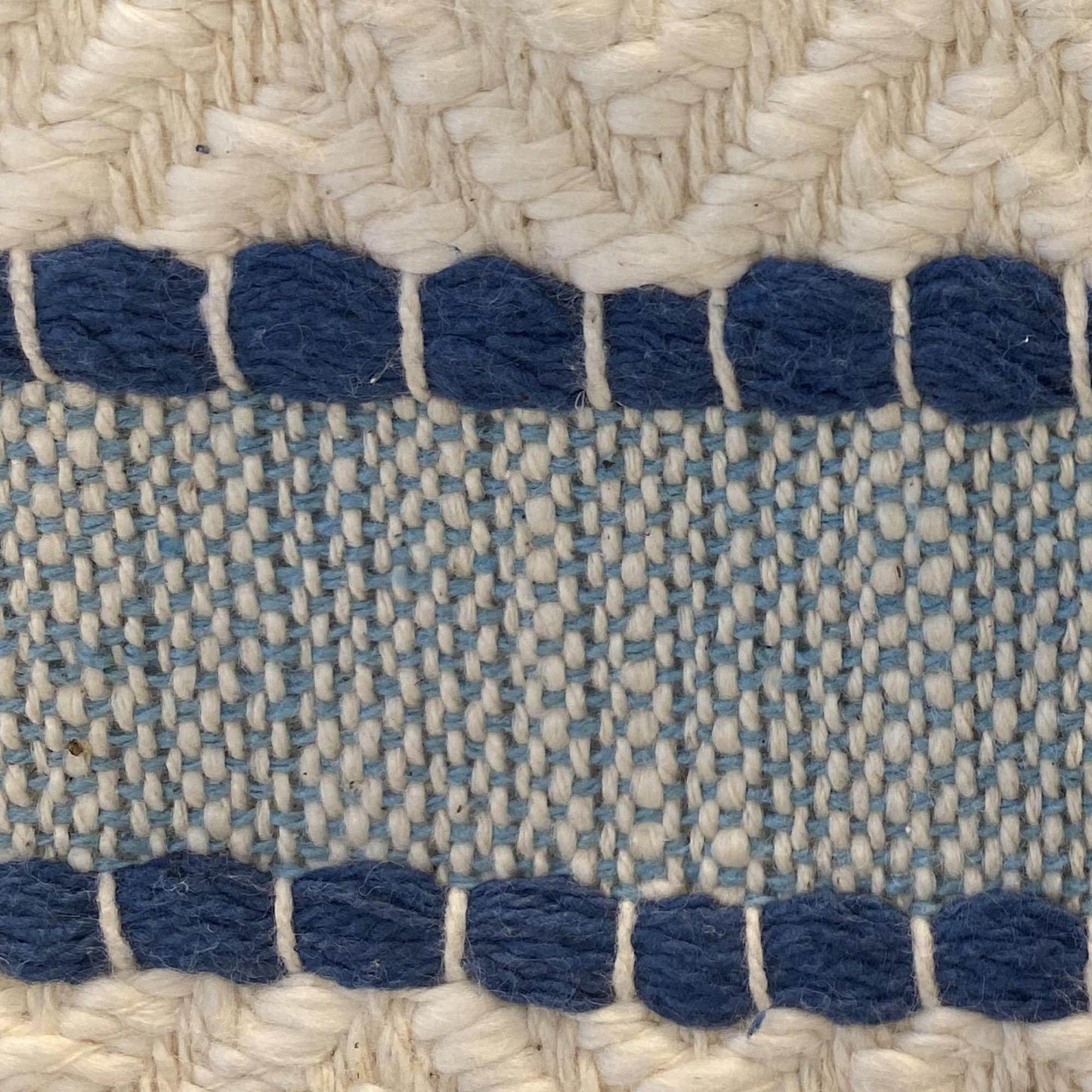 Plutus Blue Beige Tideweave Stripe Luxury Throw Pillow - Plutus Brands