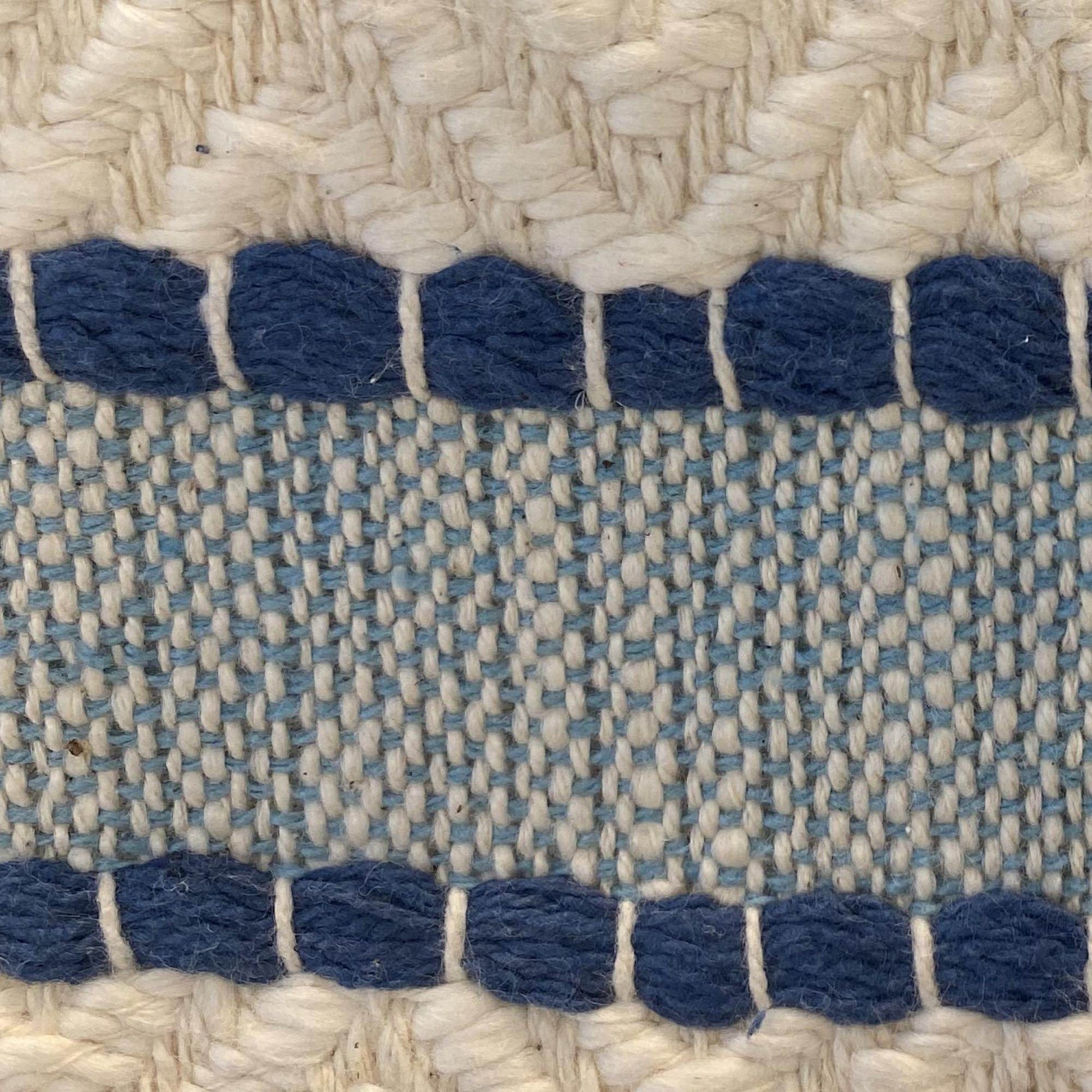 Plutus Blue Beige Tideweave Stripe Luxury Throw Pillow - Plutus Brands