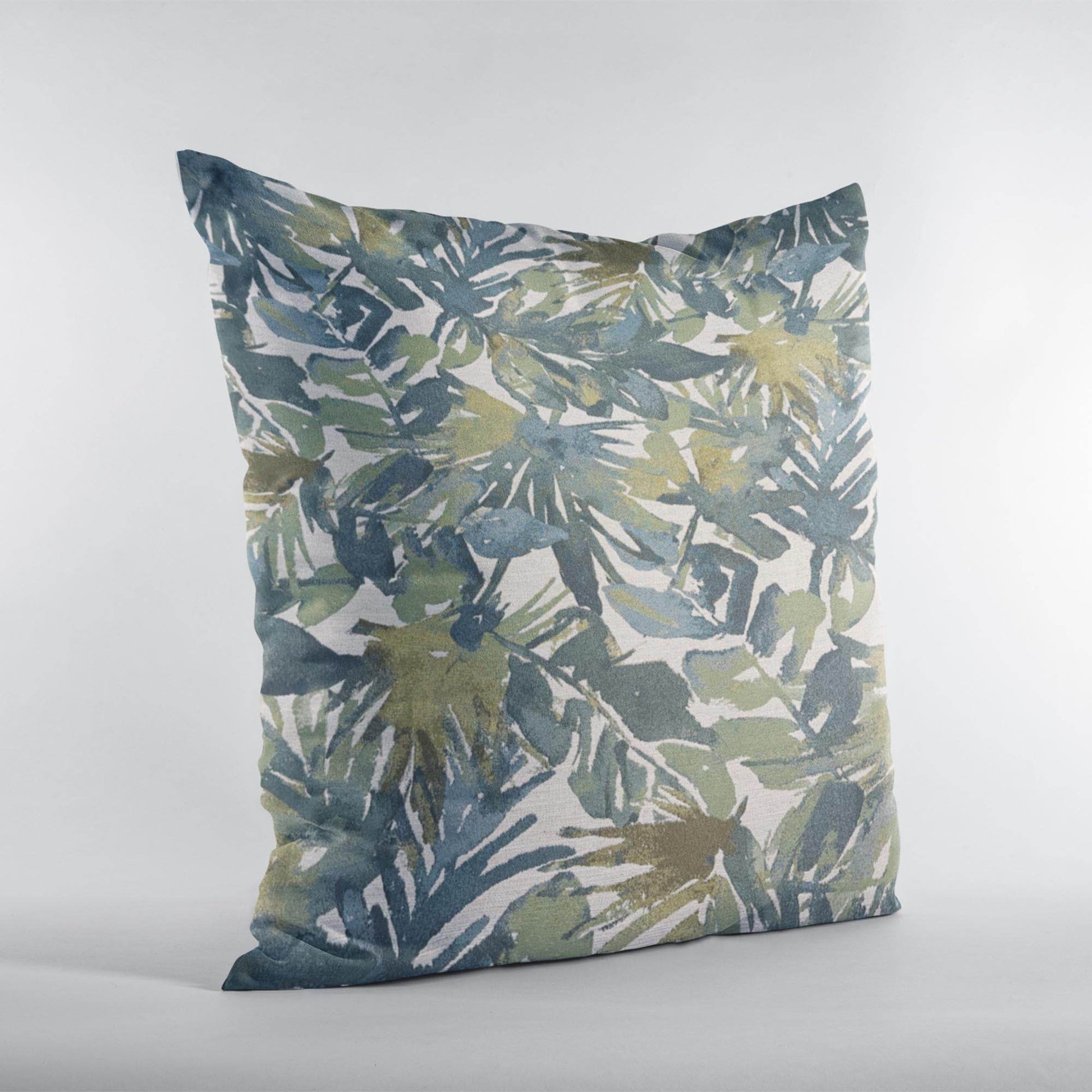 Plutus Green Yellow Nature’s Embrace Floral Luxury Throw Pillow - Plutus Brands
