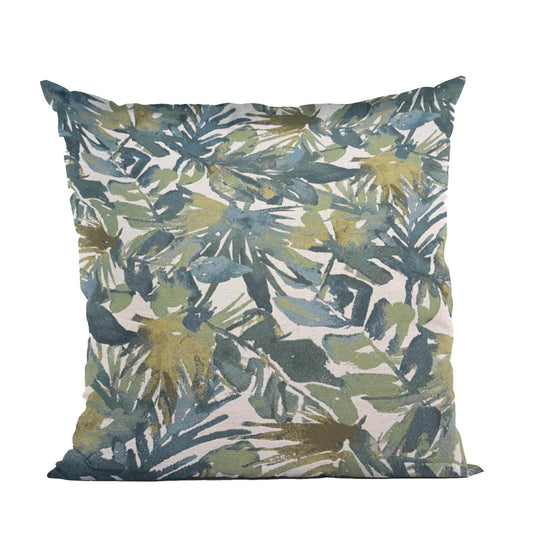 Plutus Green Yellow Nature’s Embrace Floral Luxury Throw Pillow - Plutus Brands
