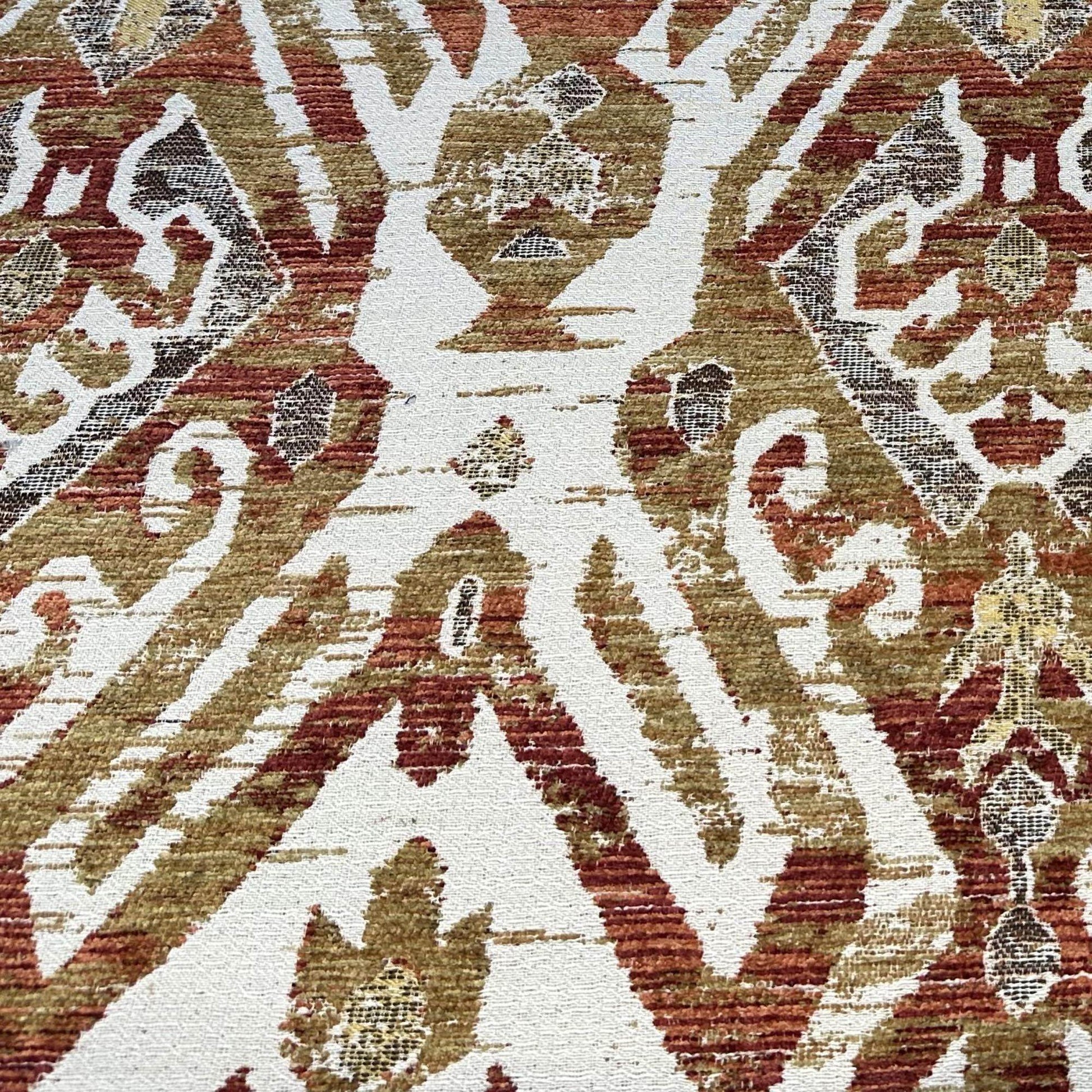 Plutus Red Beige Royal Charm Damask Luxury Throw Pillow - Plutus Brands