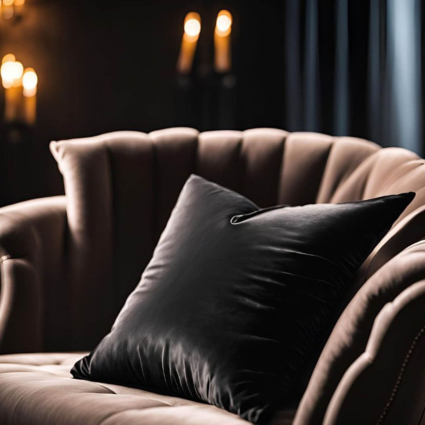 Plutus Black Midnight Luxe Velvet Luxury Throw Pillow - Plutus Brands