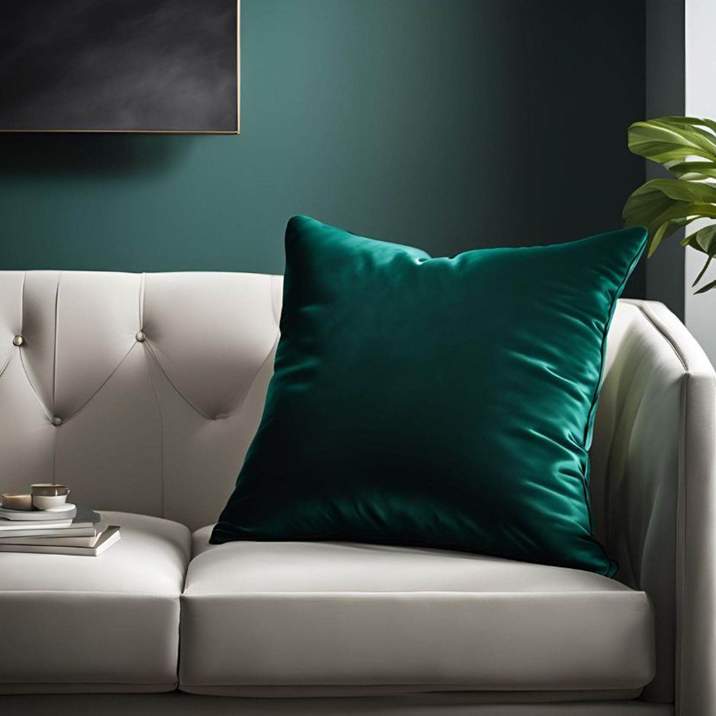 Plutus Emerald Opulence Velvet Luxury Throw Pillow - Plutus Brands