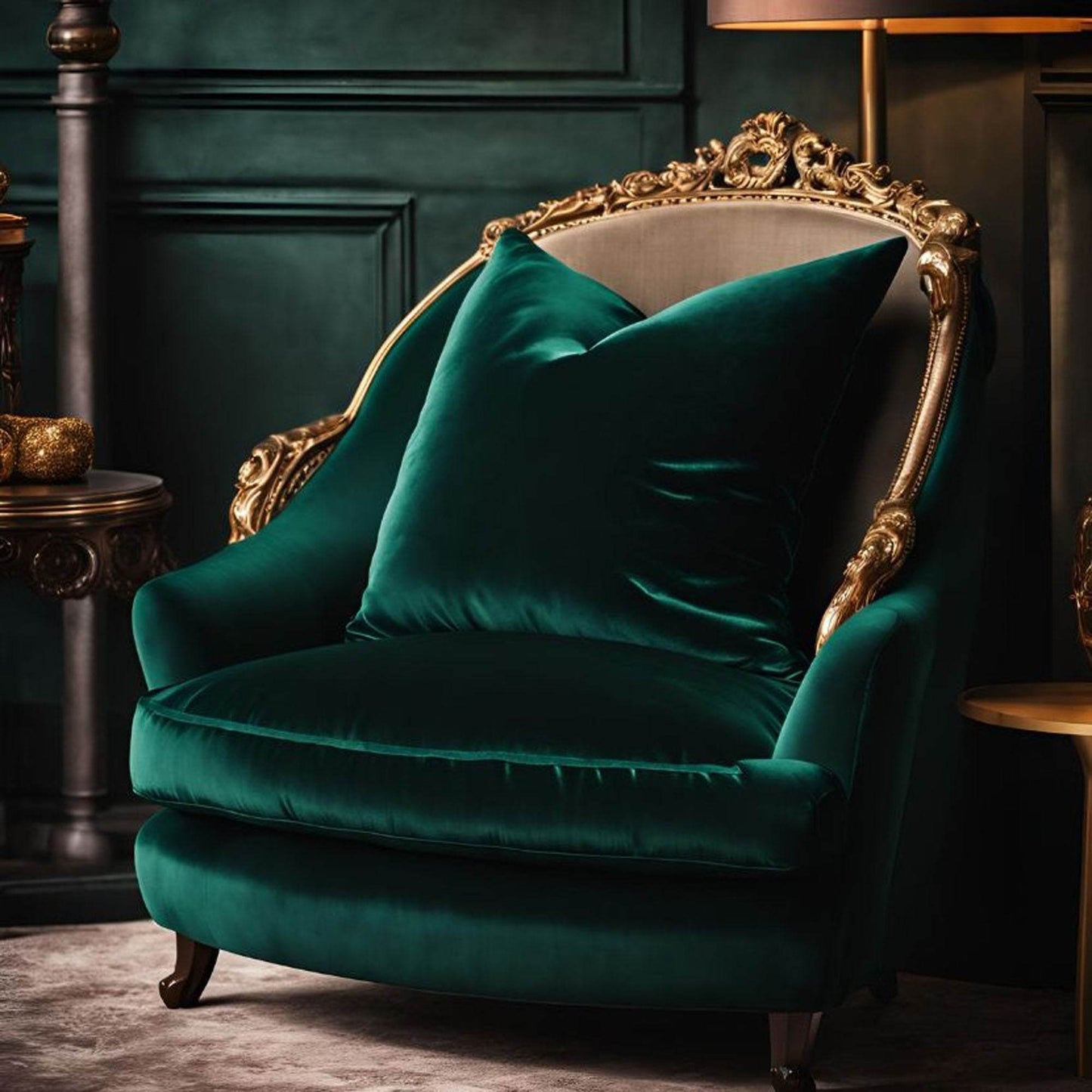 Plutus Emerald Opulence Velvet Luxury Throw Pillow - Plutus Brands