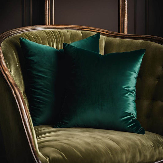Plutus Emerald Opulence Velvet Luxury Throw Pillow - Plutus Brands