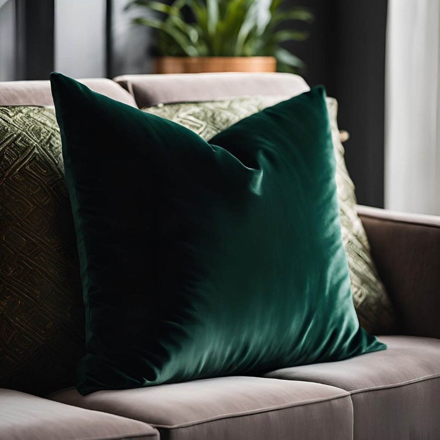 Plutus Emerald Opulence Velvet Luxury Throw Pillow - Plutus Brands