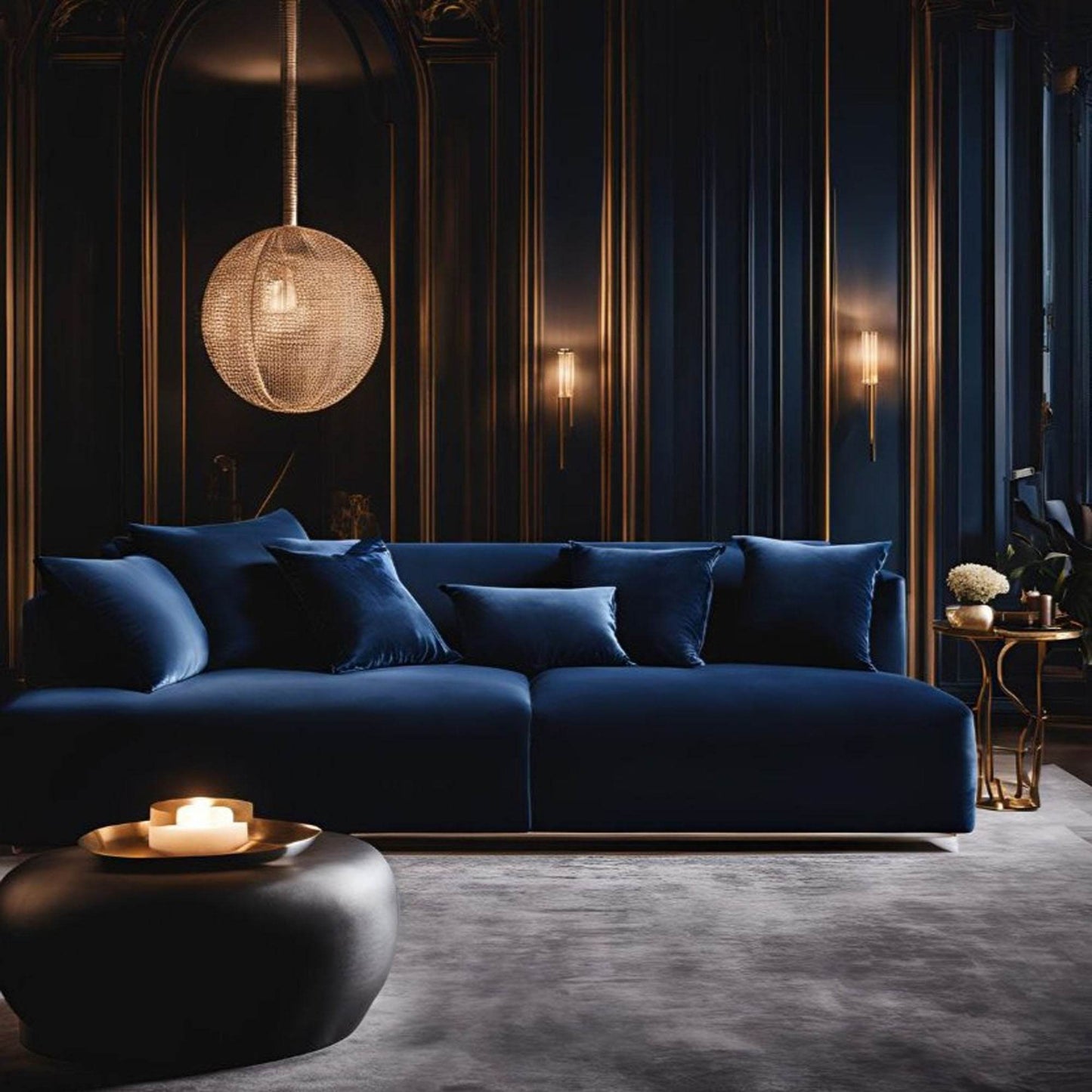 Plutus Sapphire Serenity Velvet Luxury Throw Pillow - Plutus Brands