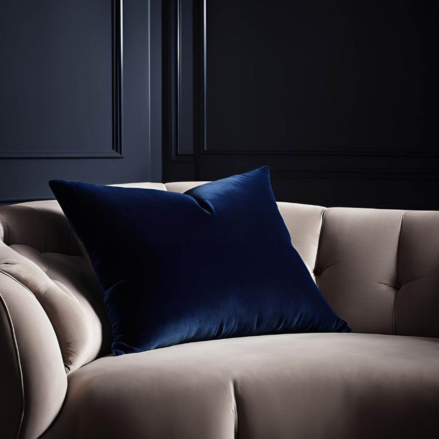 Plutus Sapphire Serenity Velvet Luxury Throw Pillow - Plutus Brands
